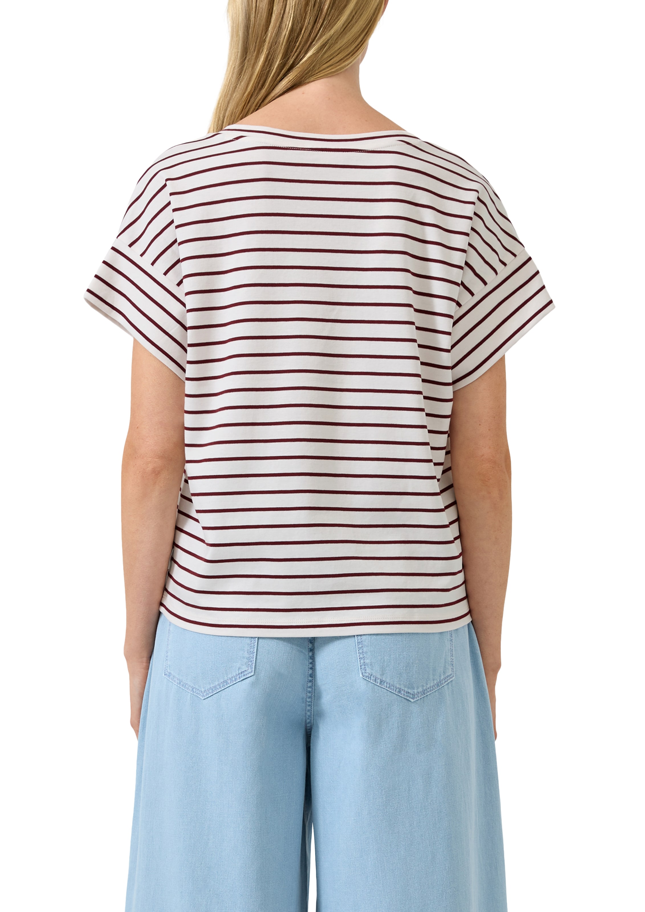 s.Oliver Kurzarmshirt Sommershirt in Streifen-Optik