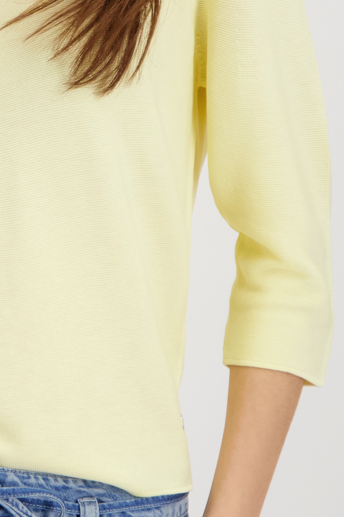 Monari Rundhalspullover mit Strukturmuster