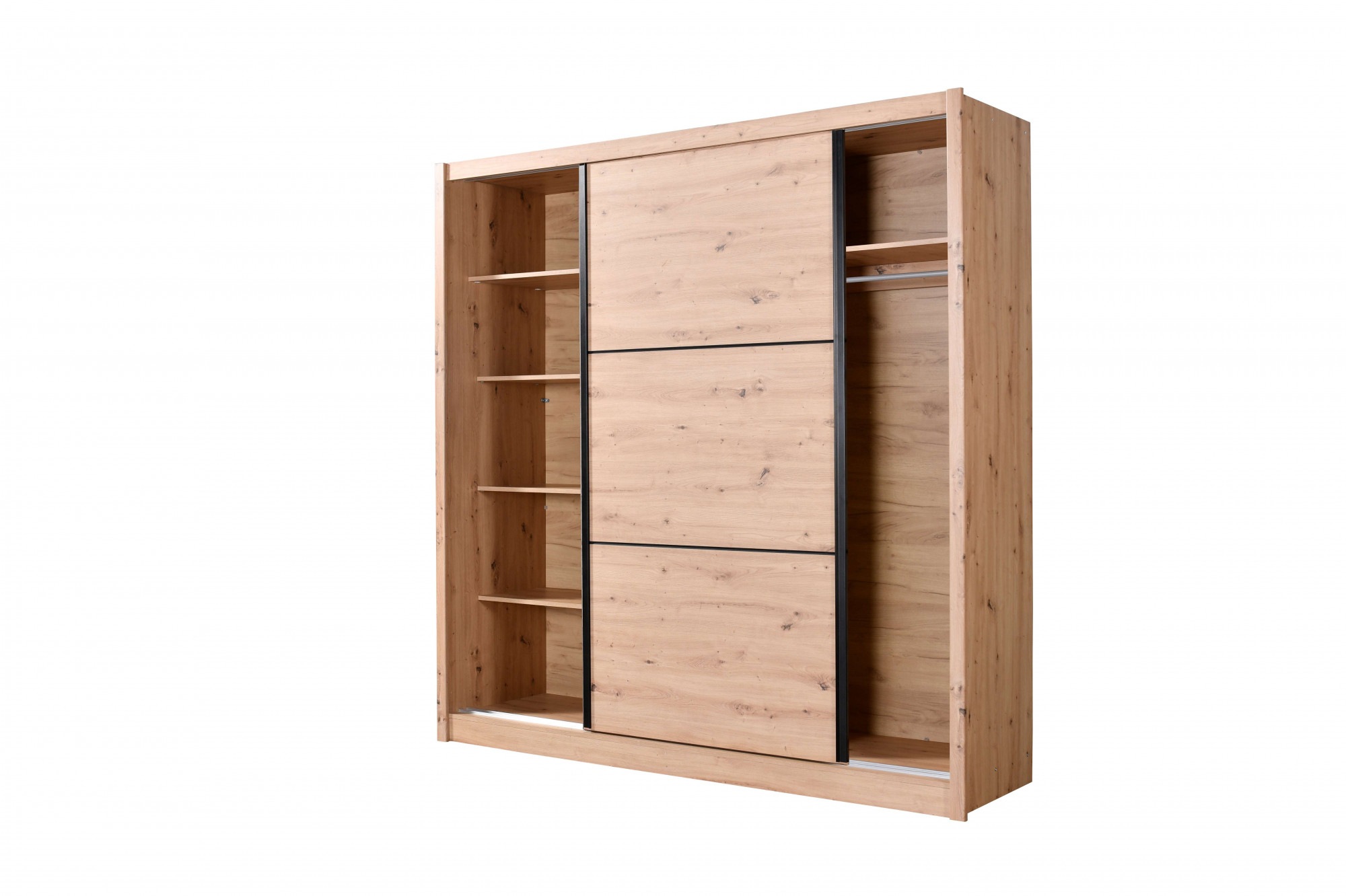INOSIGN Schwebetürenschrank »Navara Kleiderschrank Wäscheschrank«, in 3 Breiten, mit kompletter Innenausstattung, FSC®-zertifiziert