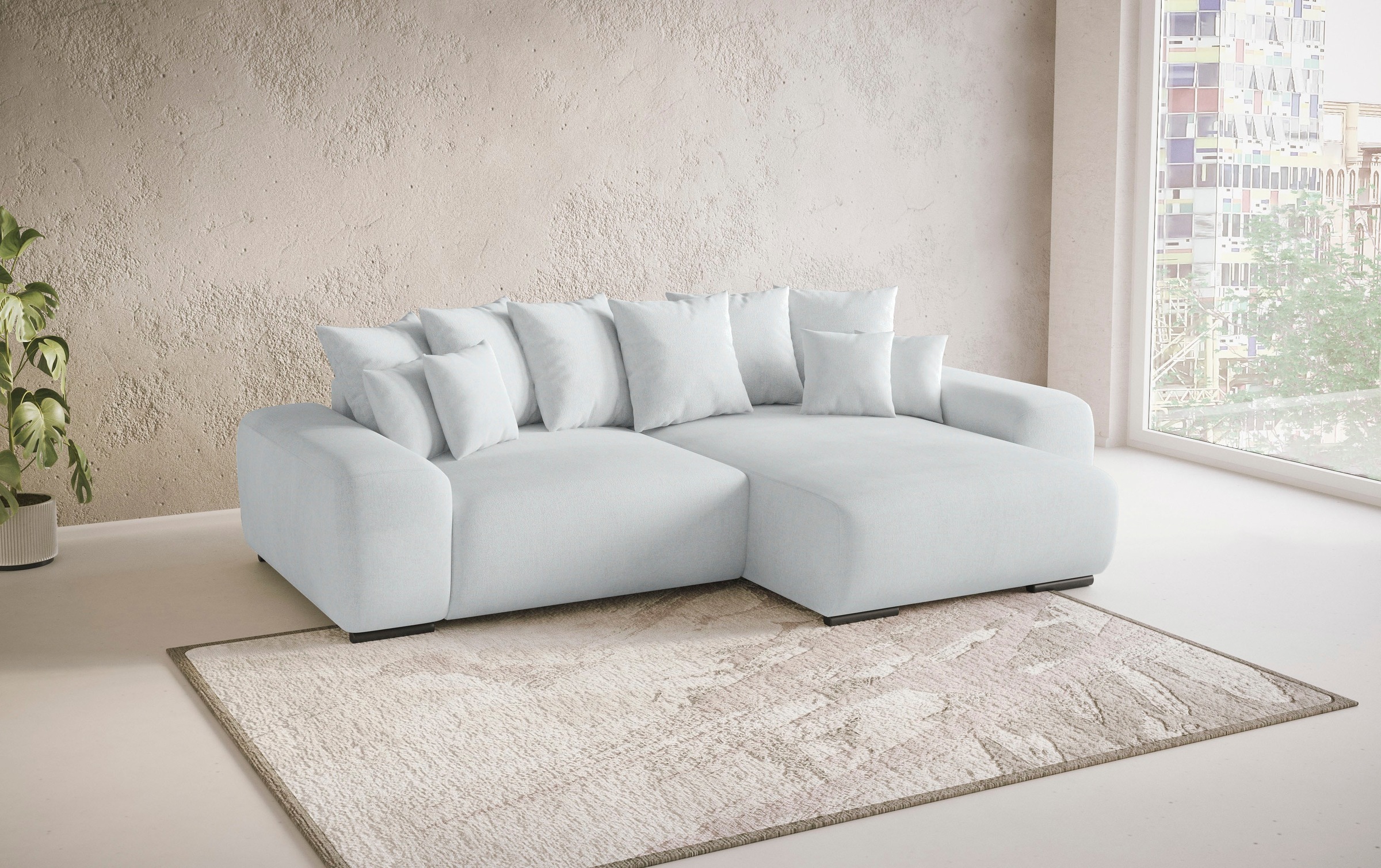 Mr. Couch Ecksofa »Sundance L-Form«, Dauerschläfer mit EasyBett-Schlaffunktion, Bettkasten