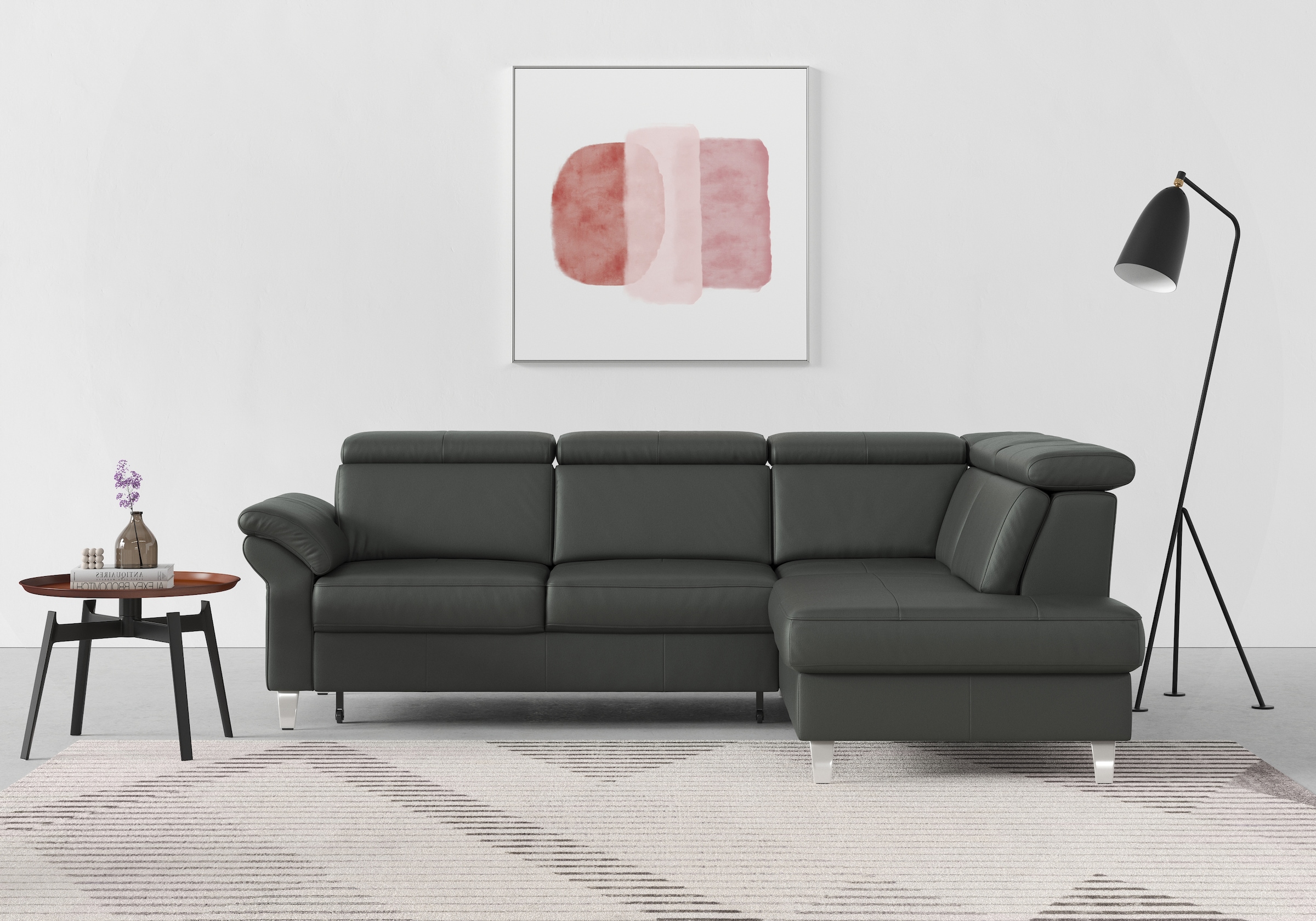 sit&more Ecksofa "Arngast L-Form" inklusive Kopfteilverstellung und Federkern