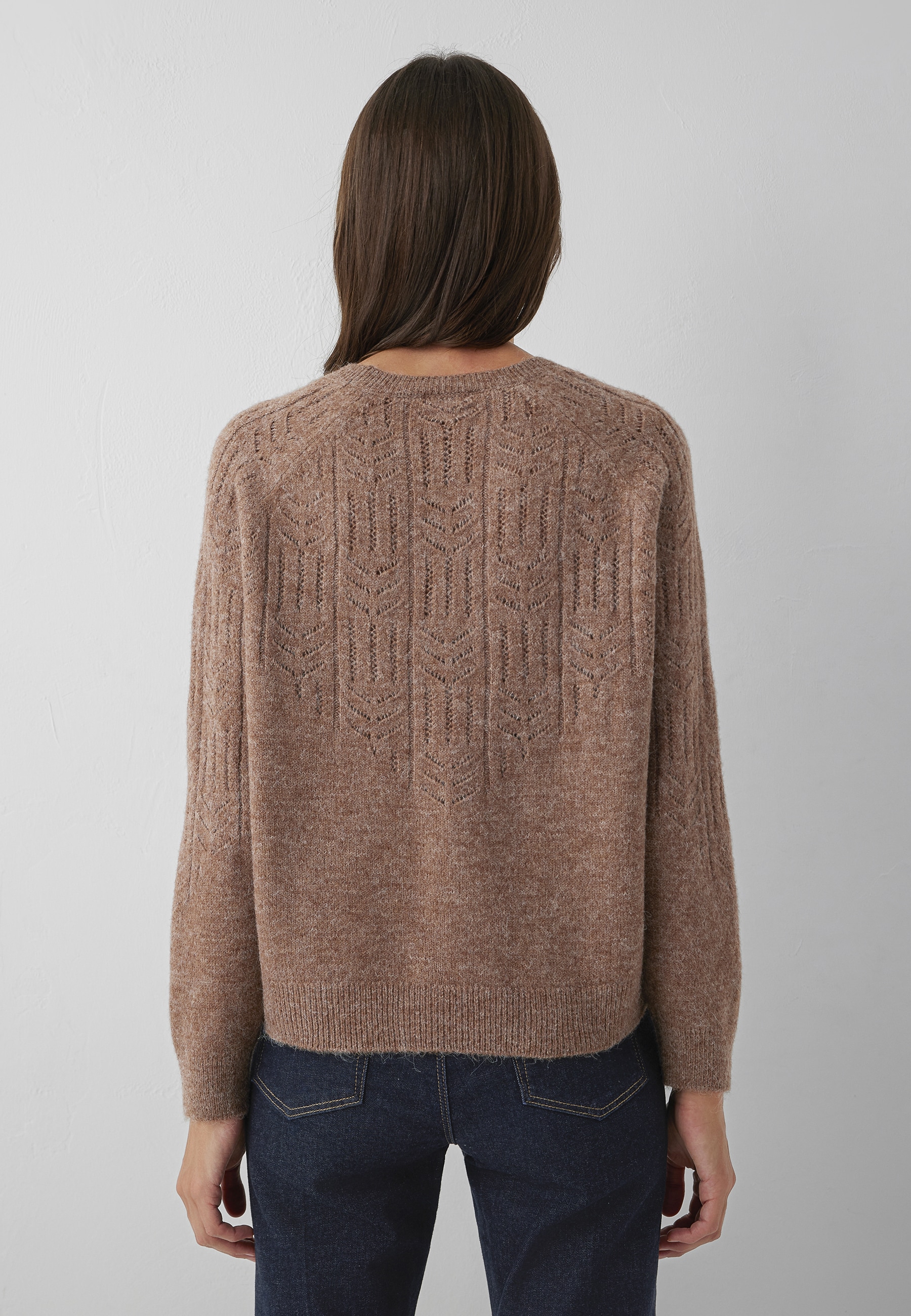 Mavi Rundhalspullover »CREW NECK SWEATER« Pullover Strukturiert