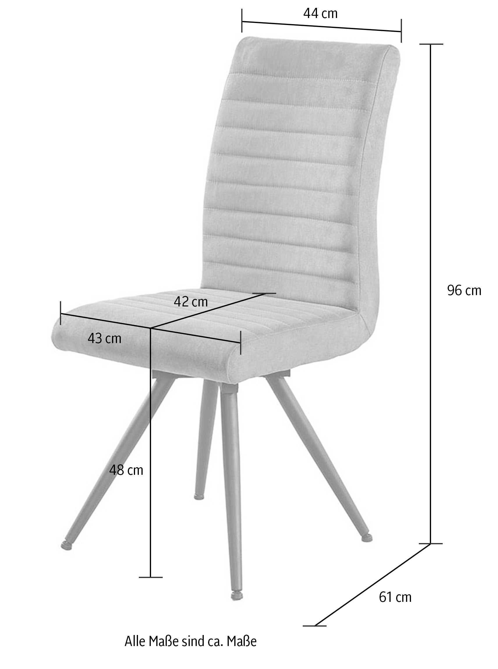 Jockenhöfer Gruppe Esszimmerstuhl »Hannes, Drehstuhl«, (Set), 4 St., Microfaser, Inklusive Drehfunktion (360° drehbar)