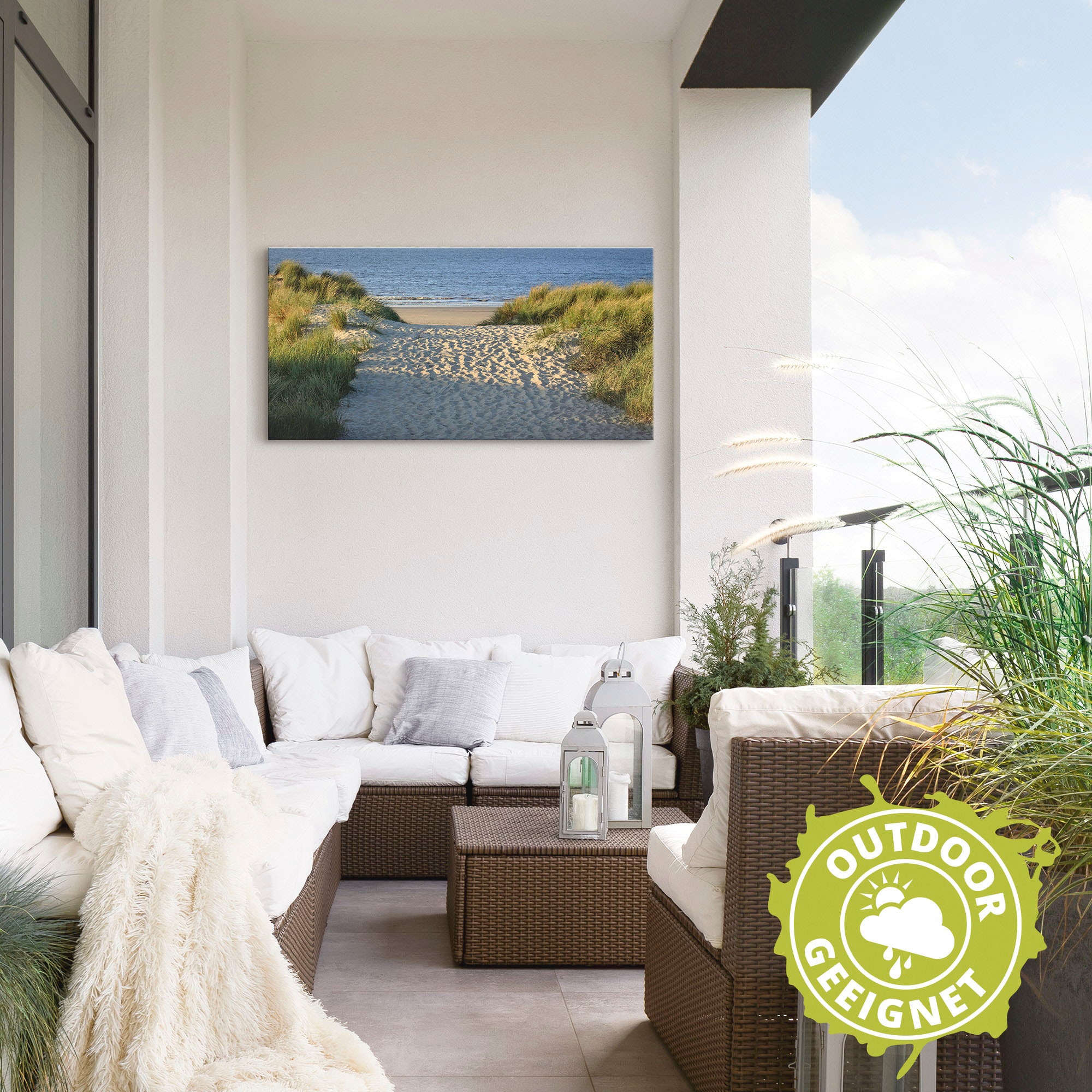 Artland Wandbild »Strandaufgang«, Strand, (1 St.), als Alubild, Outdoorbild, Leinwandbild, Poster, Wandaufkleber