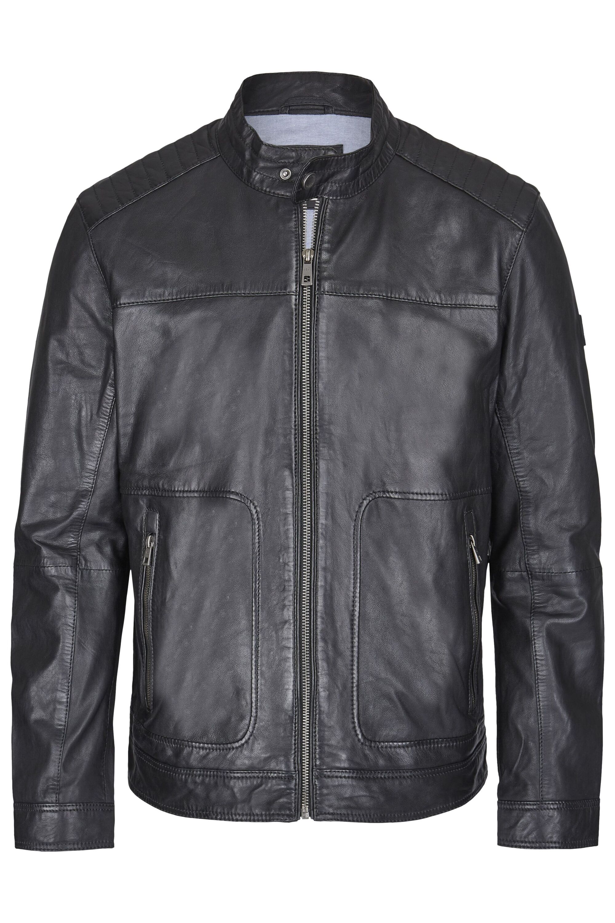 bugatti Bomberjacke "BUCLAUDIO" ohne Kapuze mit Riegeln und Stehkragen