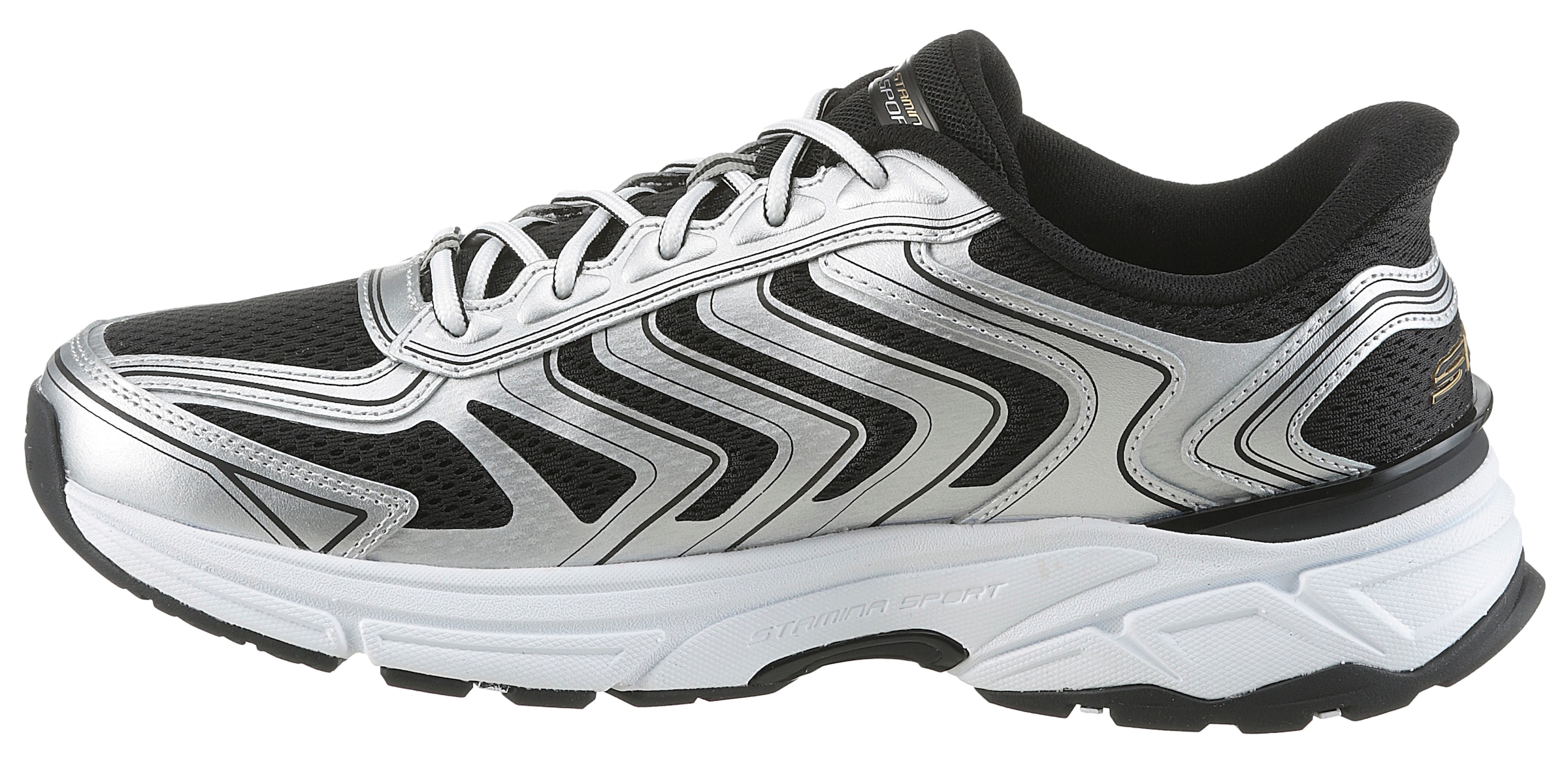 Skechers Slip-On Sneaker »STAMINA SPORT«, Retro Sneaker, Schnürschuh mit Slip-ins