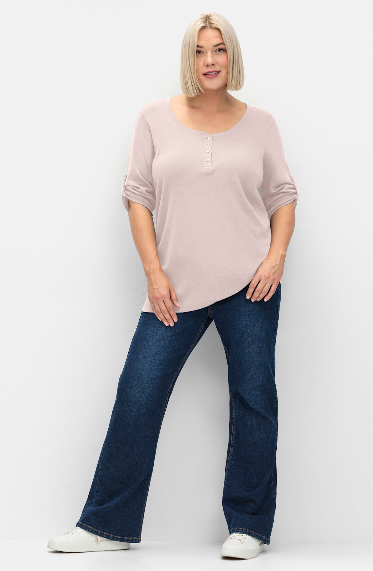 Sheego 3/4-Arm-Shirt "3/4-Arm-Shirt" 1 tlg. günstig online kaufen