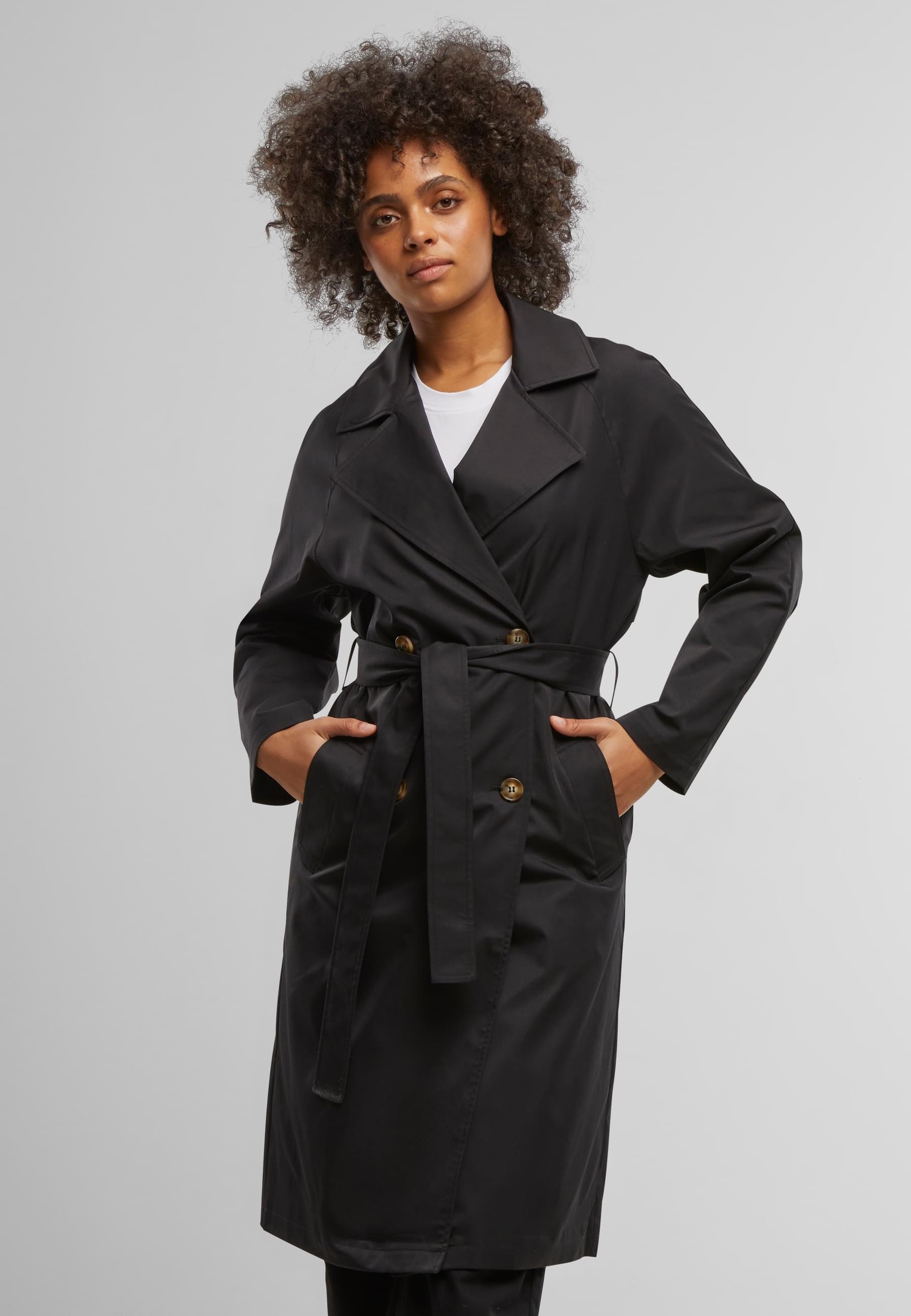 URBAN CLASSICS Winterjacke »Urban Classics Ladies Trenchcoat«, (1 St.), ohne Kapuze