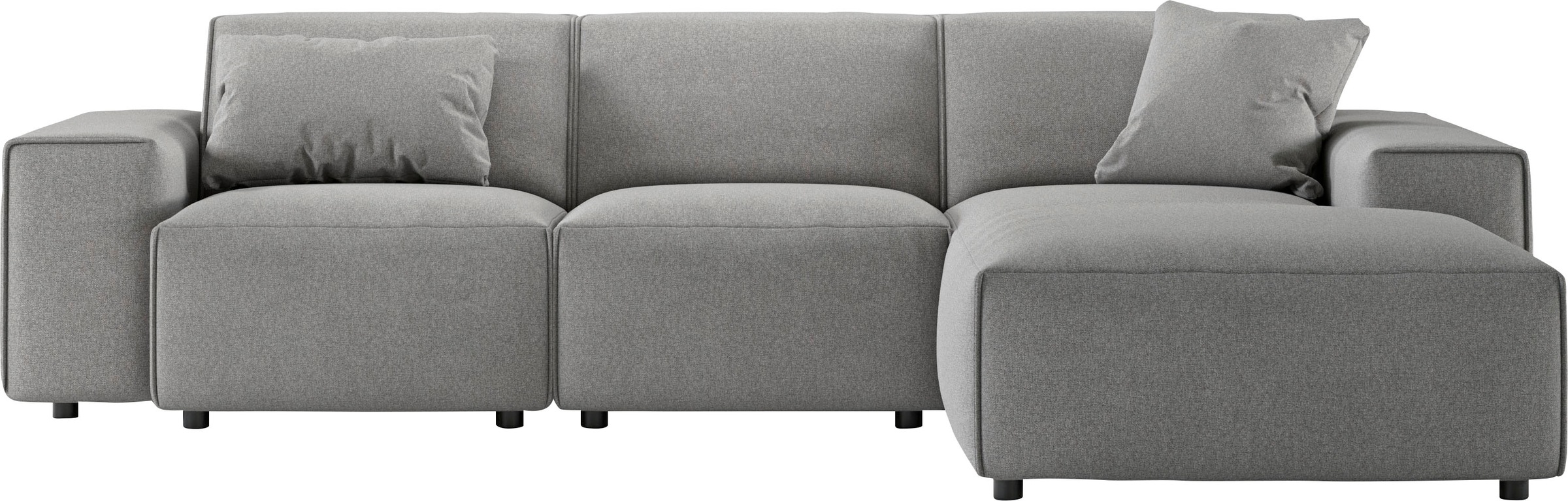 andas Ecksofa »Glimminge L-Form auch in Breitcord, Feincord + Easy care-Bezug,«, Breite 264, Zierkissen