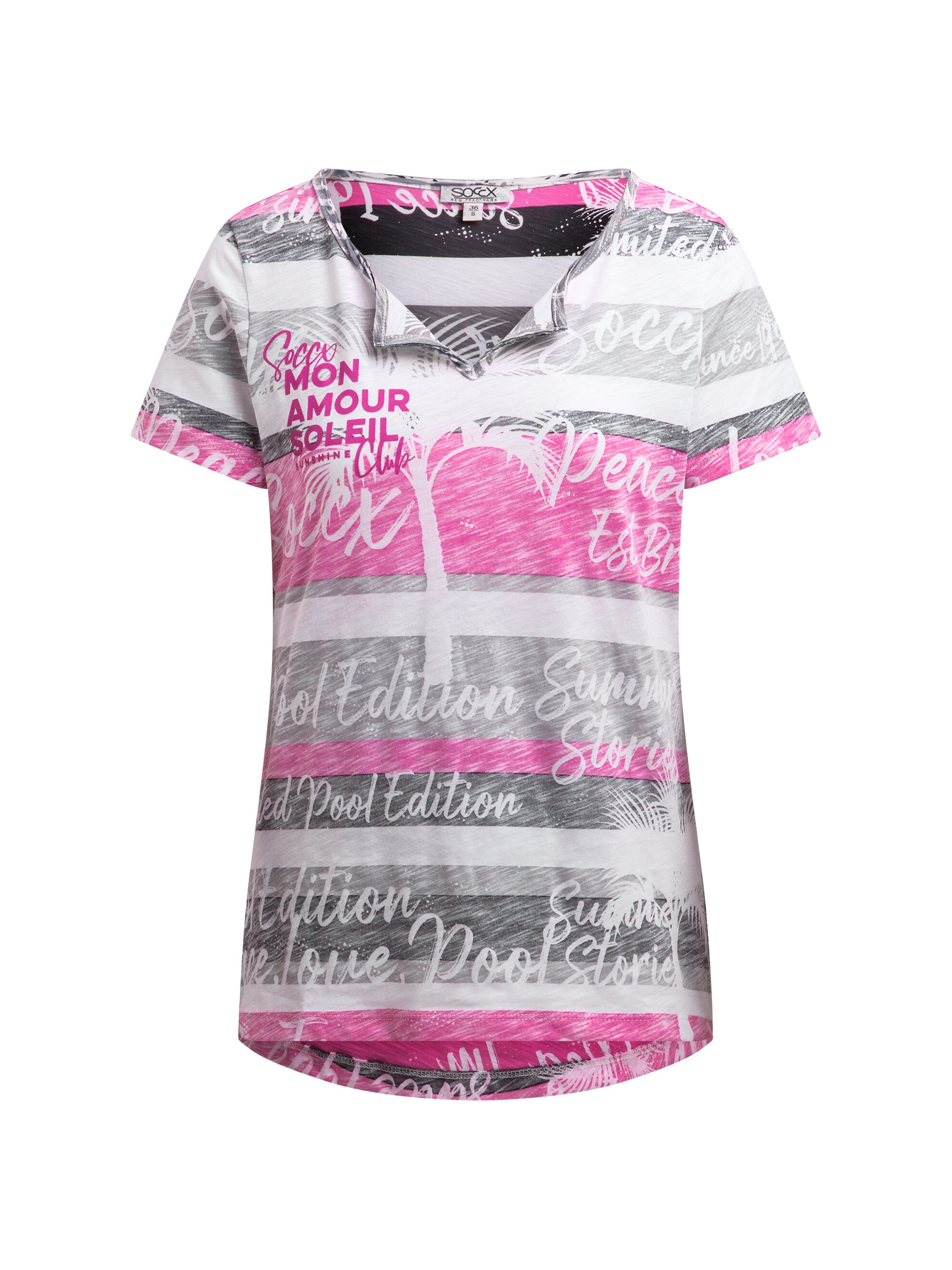 SOCCX V-Shirt mit All Over-Print
