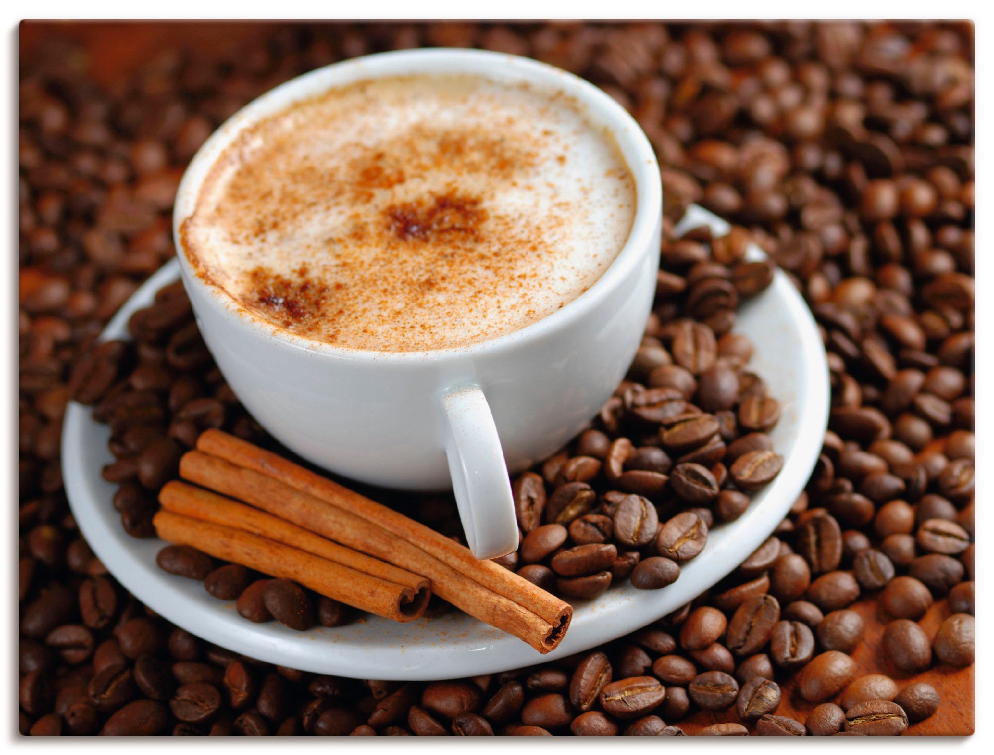 Artland Wandbild "Cappuccino - Kaffee" Getränke 1 Stk. tlg. als Alubild, Ou günstig online kaufen