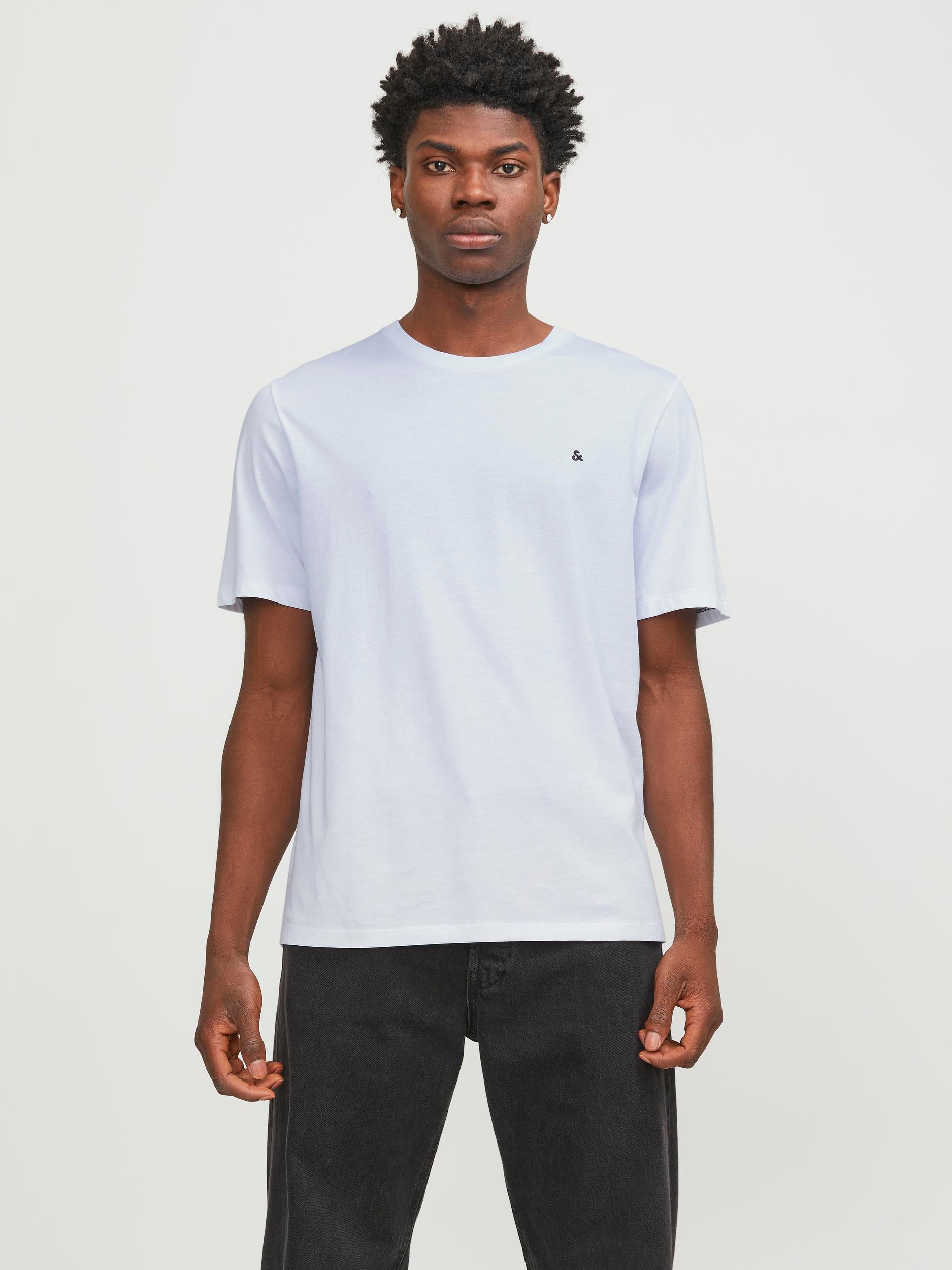 Jack & Jones Rundhalsshirt "JJEPAULOS TEE SS CREW NECK NOOS", mit Logo Stickerei