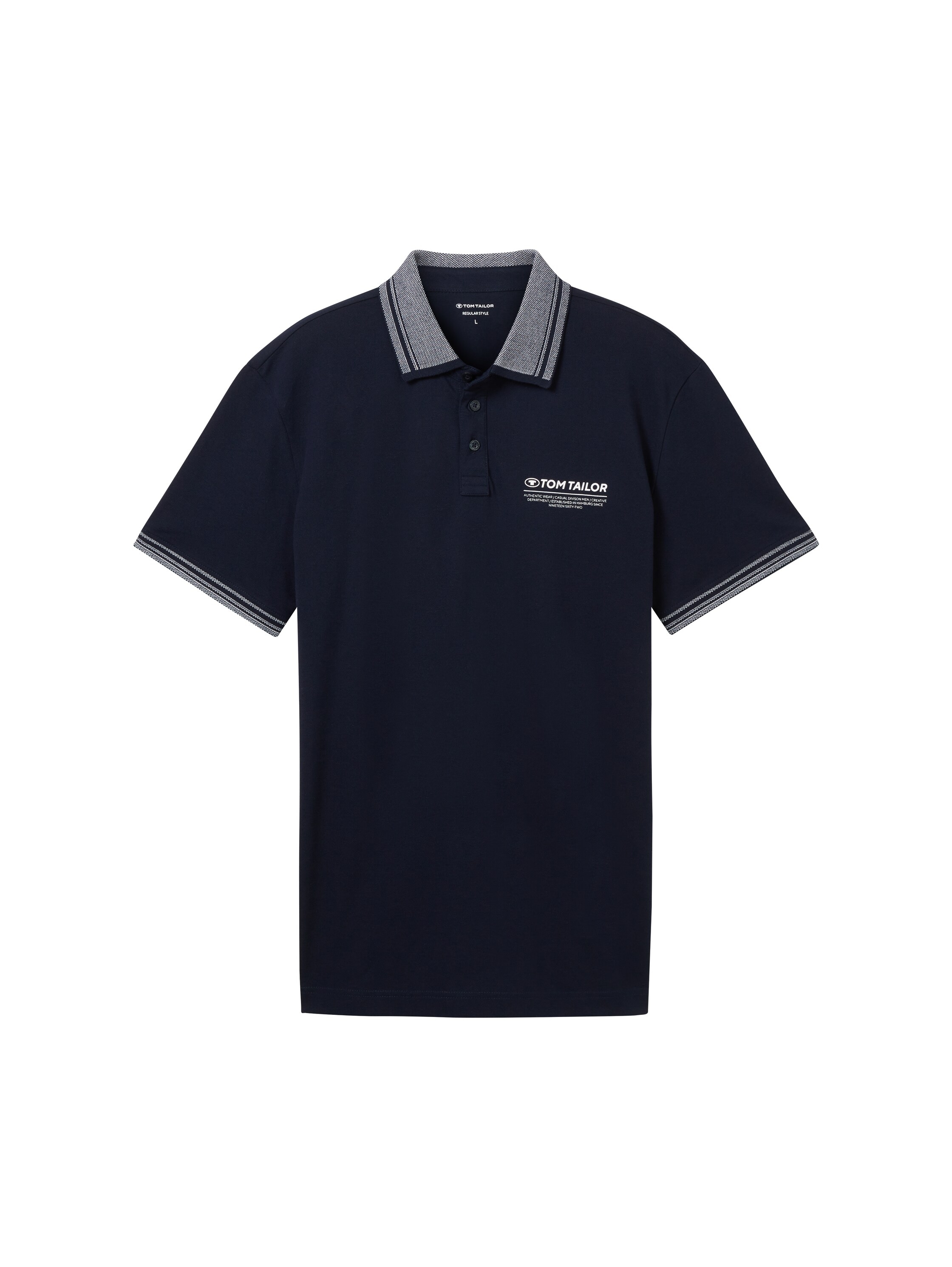 TOM TAILOR Poloshirt, mit Logo-Schriftzug auf der Brust