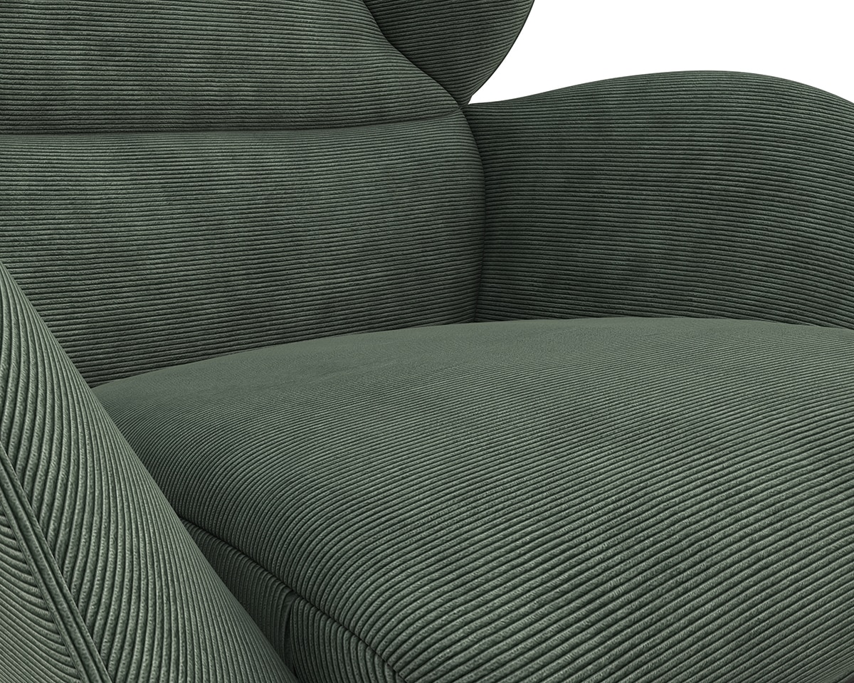 FLEXLUX Ohrensessel »Adria Designsessel, Loungesessel,«, Stil & Komfort, organische Form, Fuß Holz schwarz