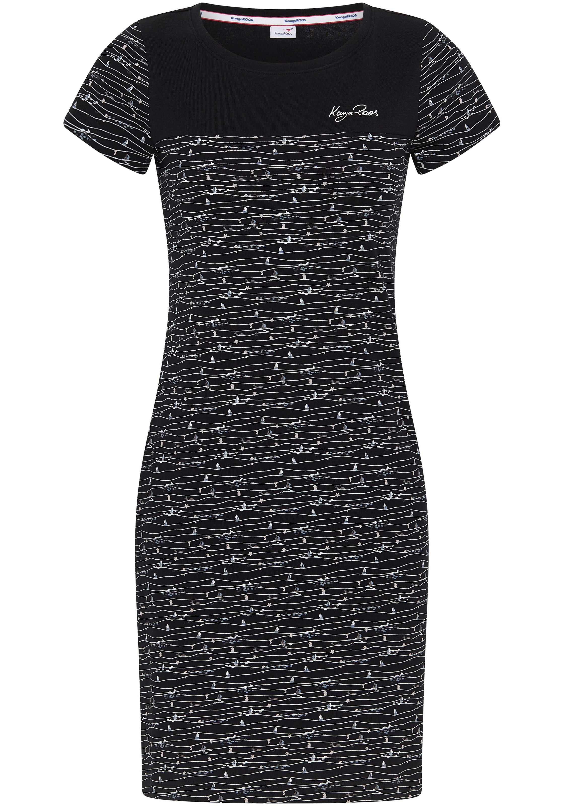KangaROOS Jerseykleid, mit trendigem Allover-Druck