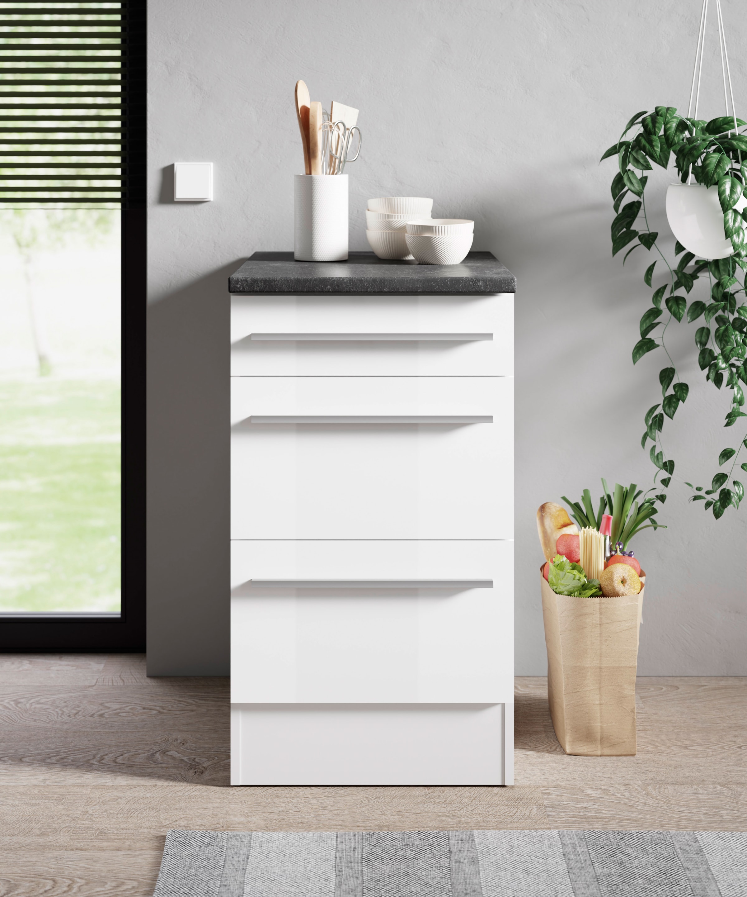 BASIC by Balculina Unterschrank »Jazz B/T/H 50x60x90 cm« 1 Stk. tlg. Breite 50cm, Melaminbeschichtung