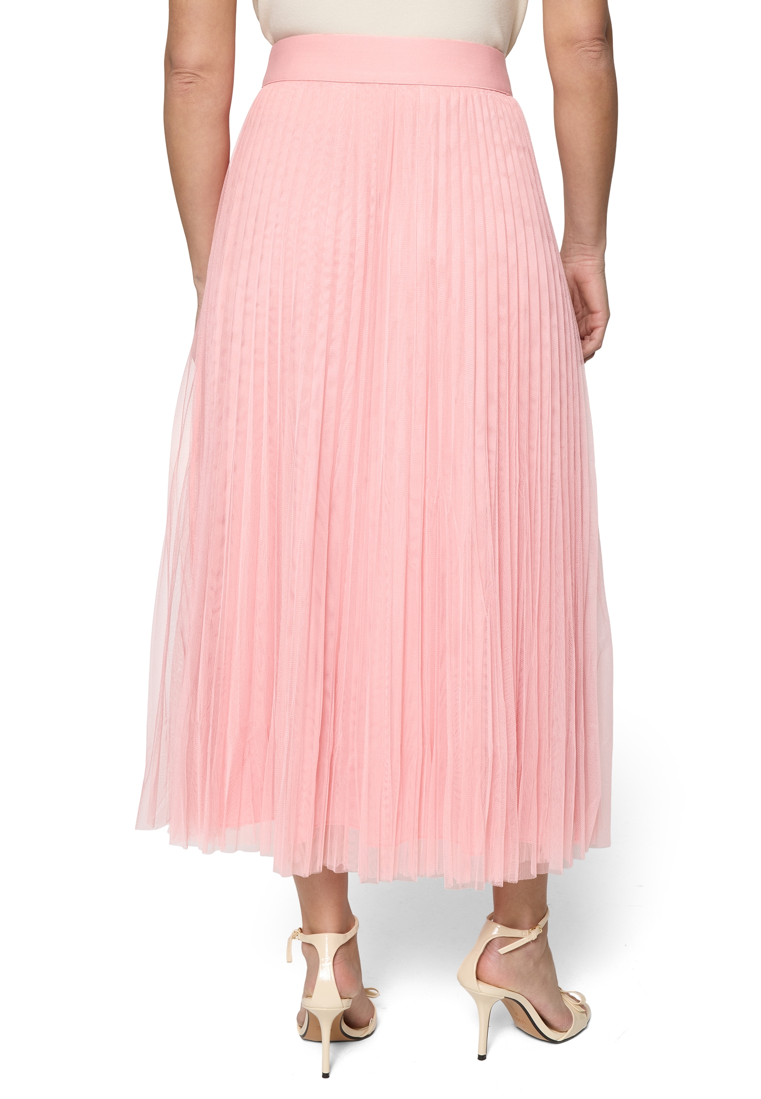 Zero Midirock »Damen mit Gummibund« Falten