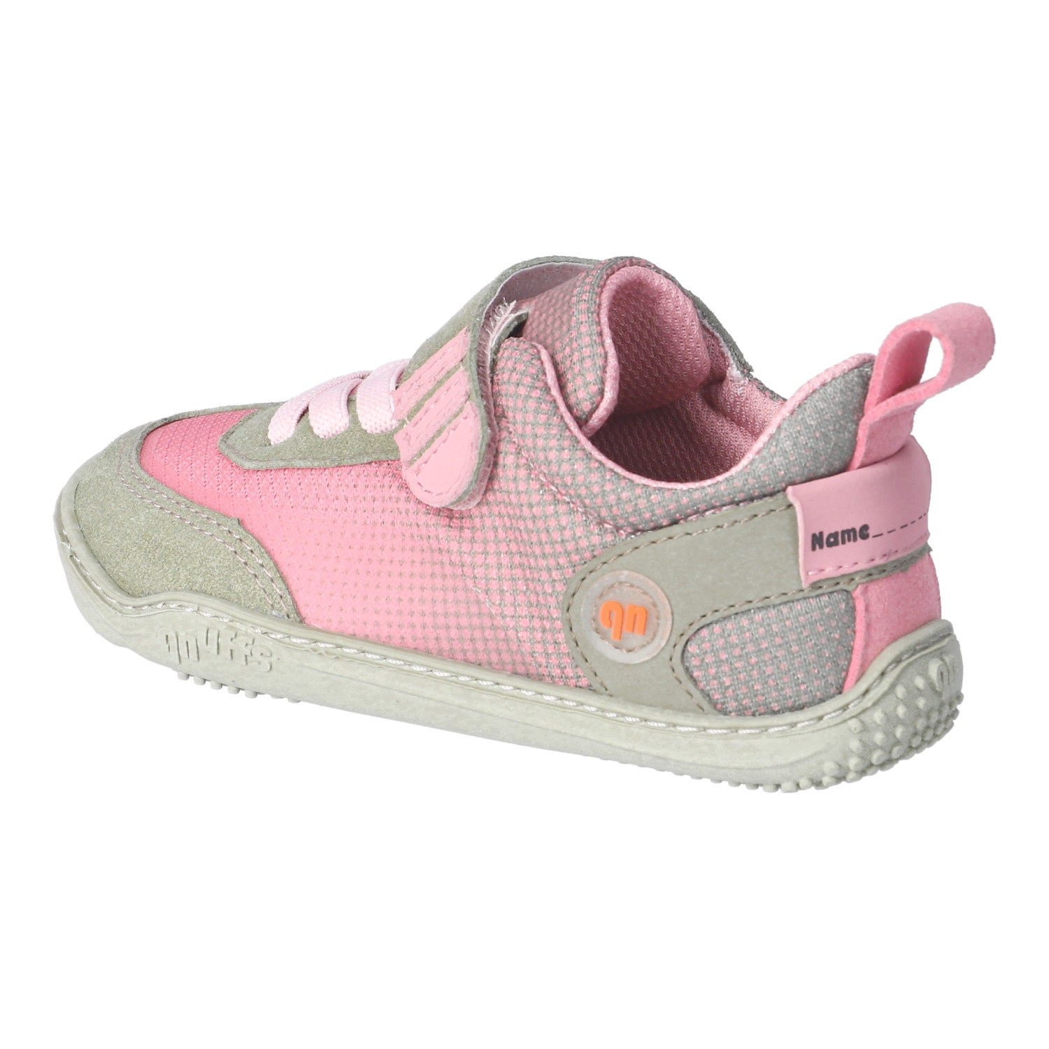 qnuffs Barfußschuh »Fichte«  Klettschuh, Sneaker, Halbschuh mit Kontrastbesätzen