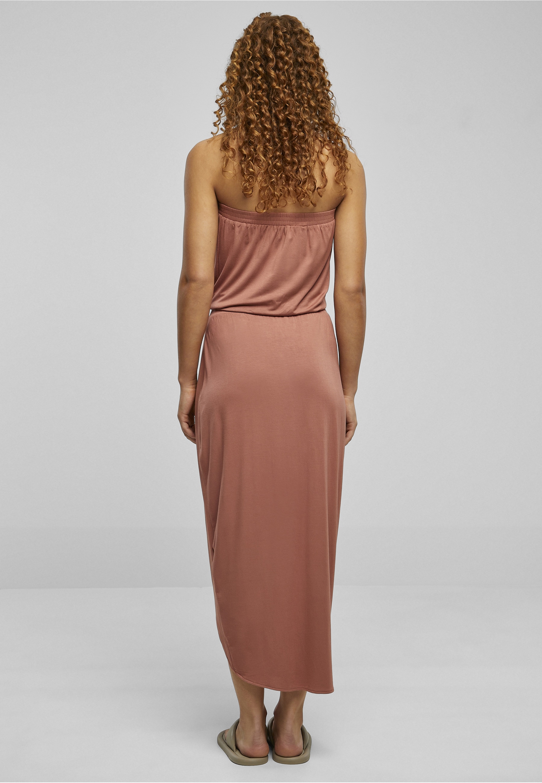 URBAN CLASSICS Shirtkleid »Urban Classics Damen Ladies Viscose Bandeau Dress« 1 tlg.