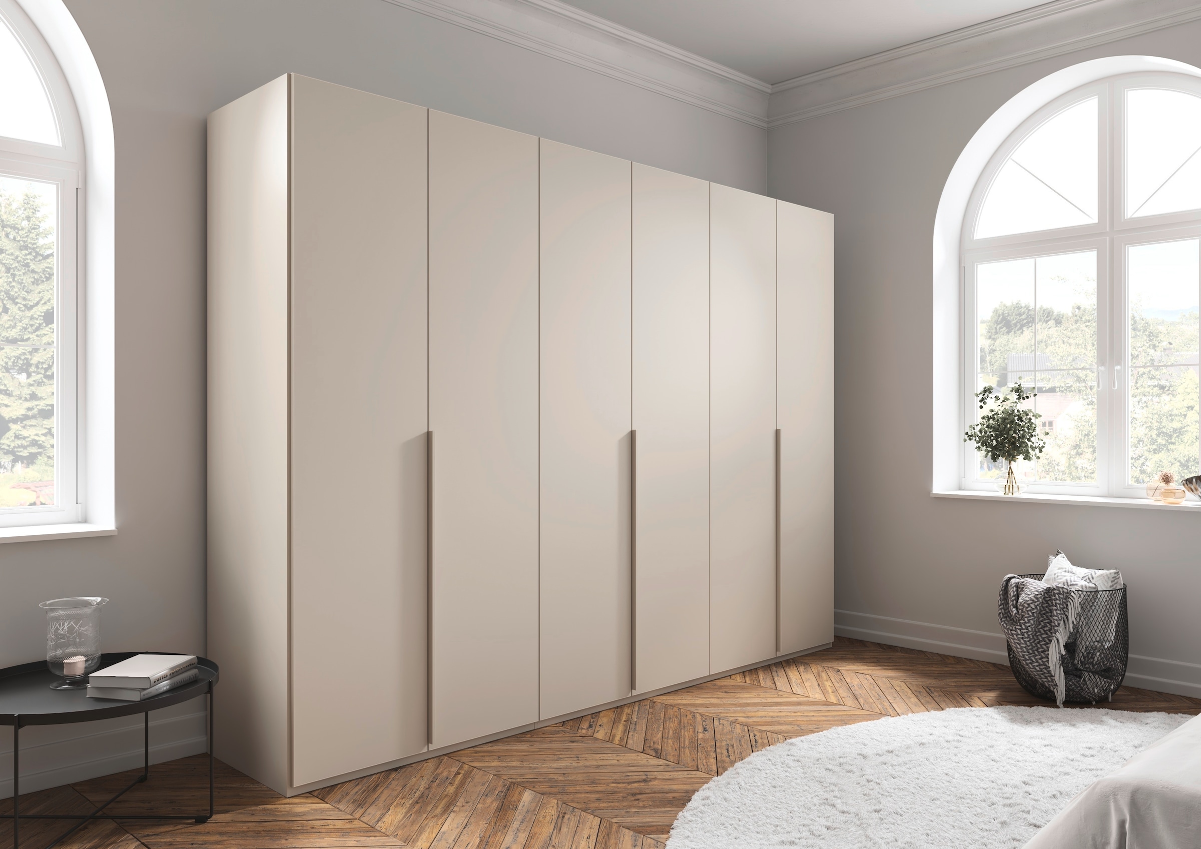 LeGer Home by Lena Gercke Kleiderschrank »Schrank Garderobe Ankleide Schlafzimmer Flur Serina«, (in 3 verschiedenen Ausstattungen BASIC/CLASSIC/PREMIUM), in 6 Breiten (101 - 401 cm) mit Front Glas oder Dekor MADE IN GERMANY