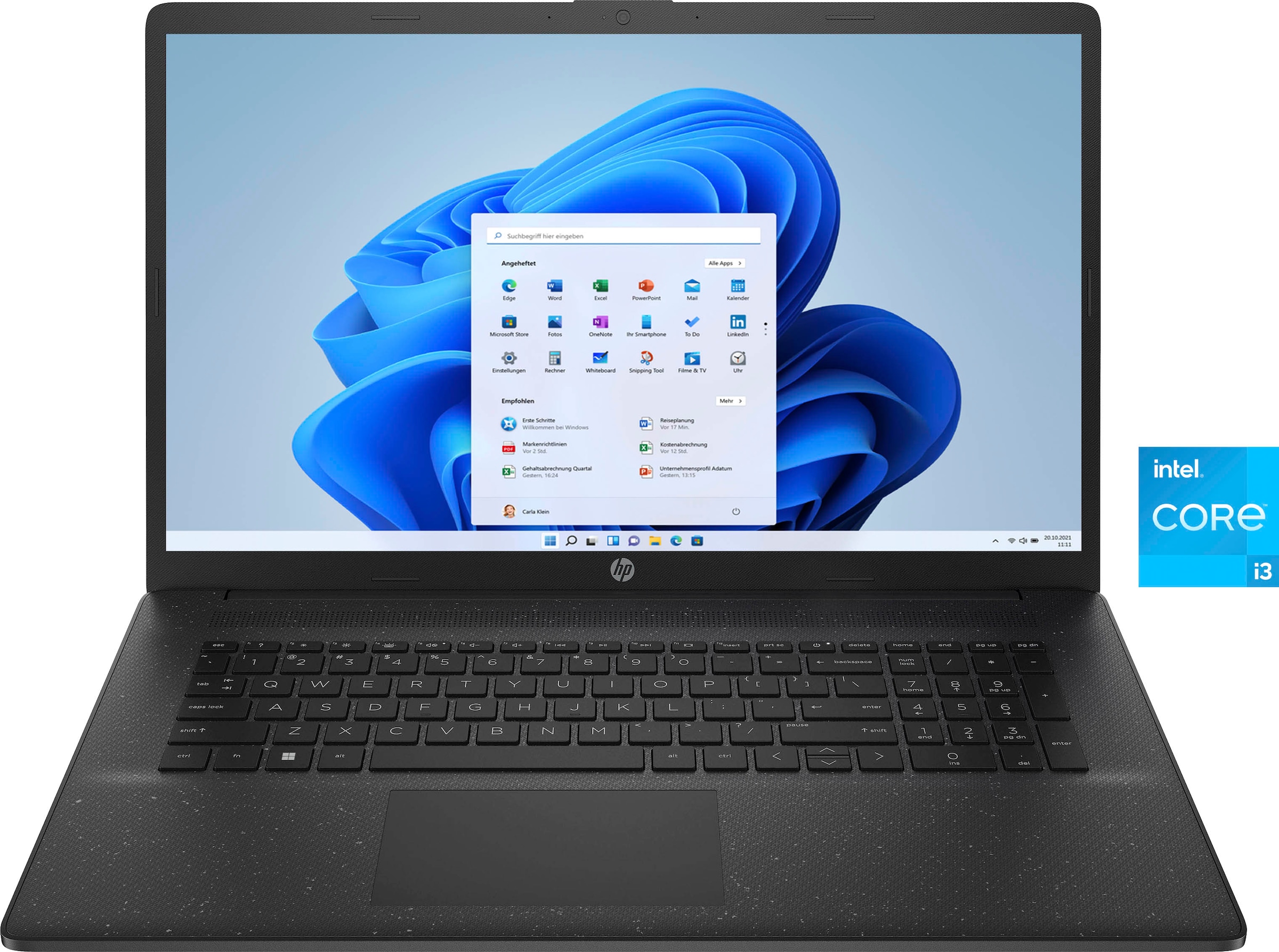 HP Notebook »17-cn3033ng«, 43,9 cm, / 17,3 Zoll, Intel, Core i3, UHD Graphics, 512 GB SSD