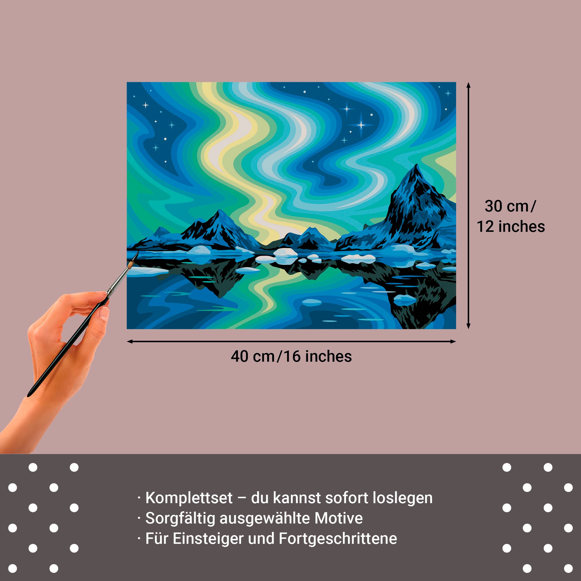 Ravensburger Malen nach Zahlen »CreArt, Leinwand Nordlichter«, Made in Europe