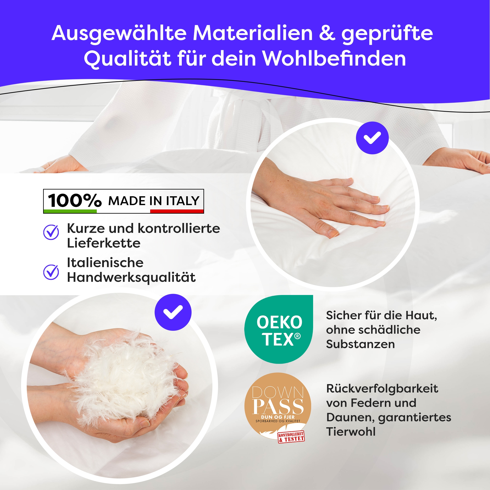 Wolkenfeld Daunenbettdecke »Winterbettdecke Daunendecke Anti-Milben, Hypoallergen, Waschbar« extrawarm 1 Stk. tlg.