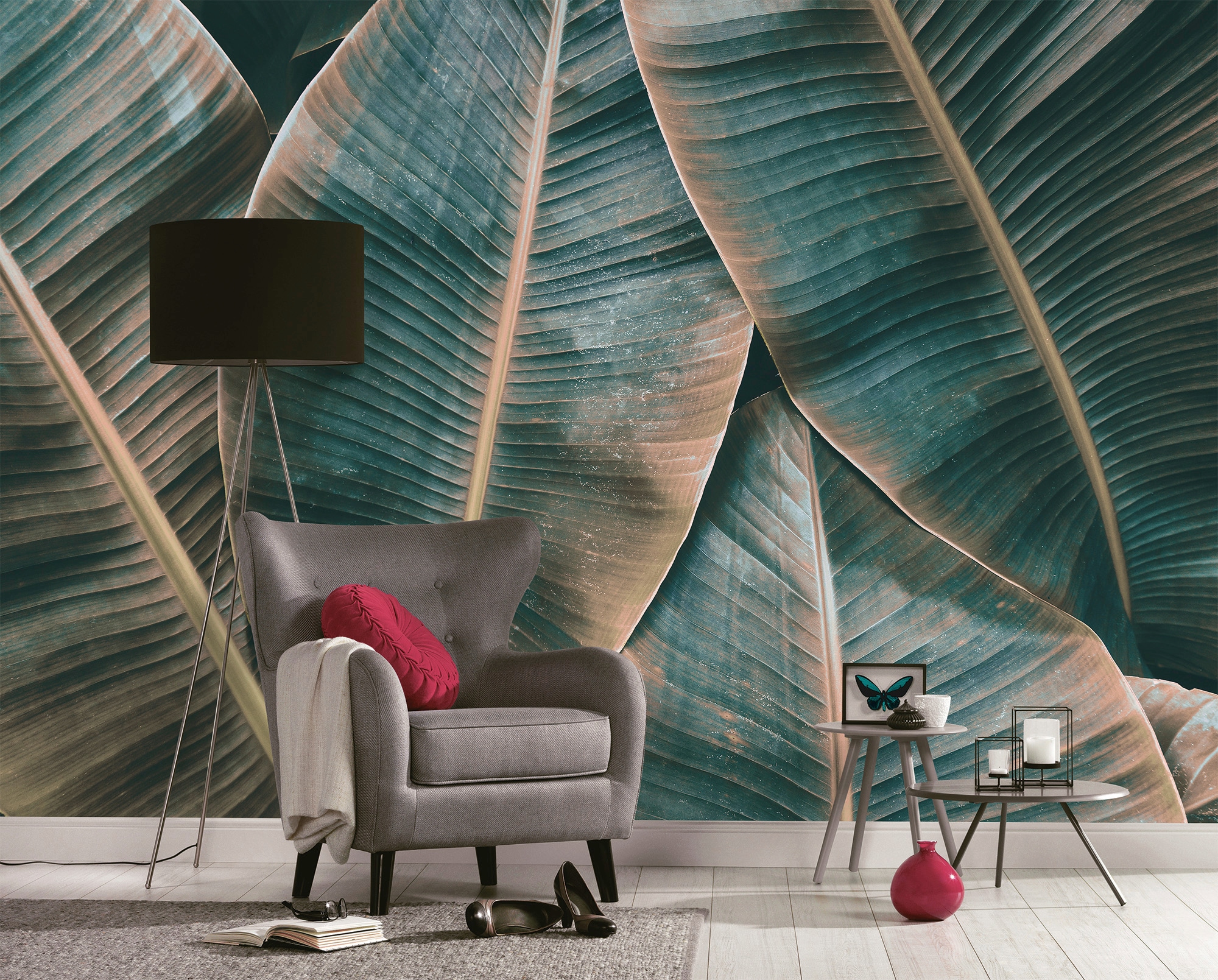living walls "Designwalls Banana Leaves 2" glatt Vlies, Wand, Schräge, Decke