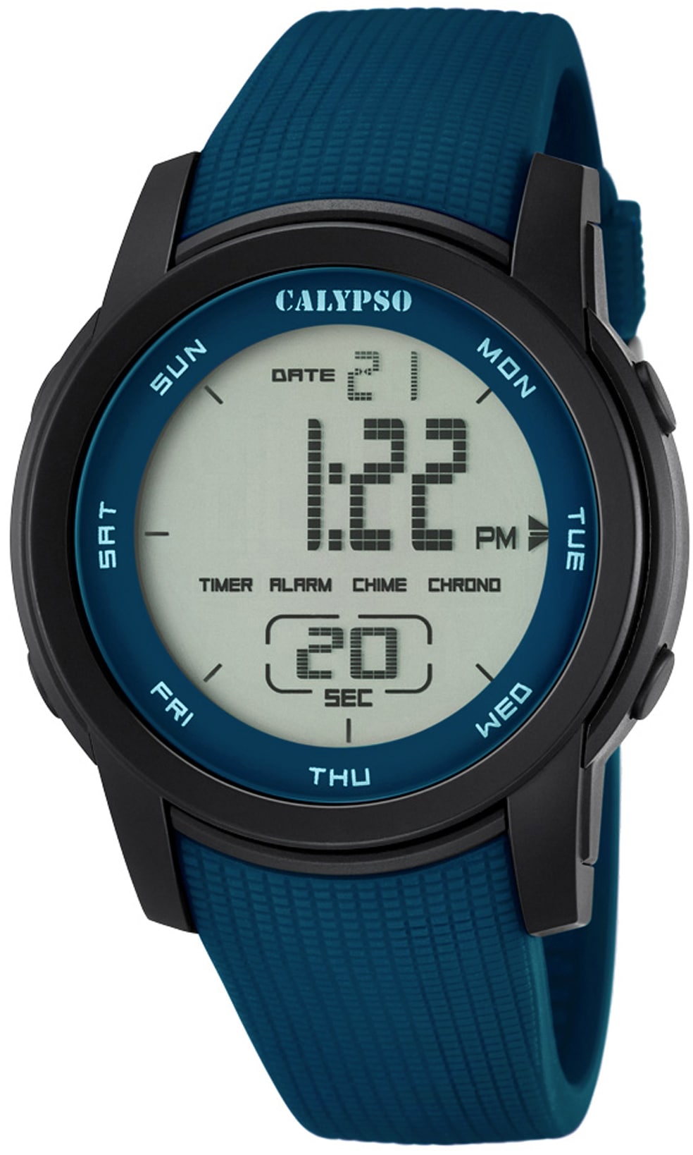 CALYPSO WATCHES Chronograph »Color Splash, K5698/2«, Armbanduhr, Quarzuhr, Herrenuhr, Datum, Digitalanzeige, Stoppfunktion