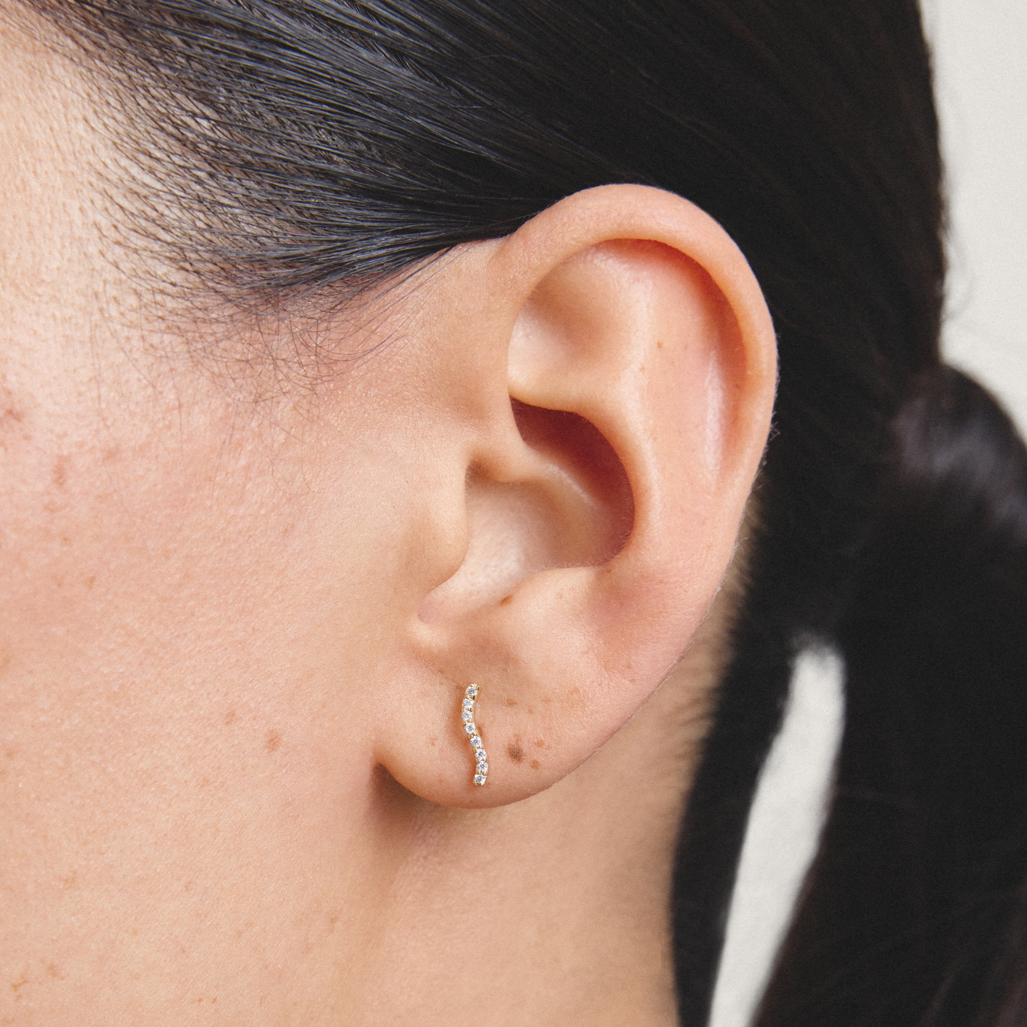 THOMAS SABO Paar Ohrstecker »geschwungen gelbgoldfarben« mit Zirkonia (synth.)