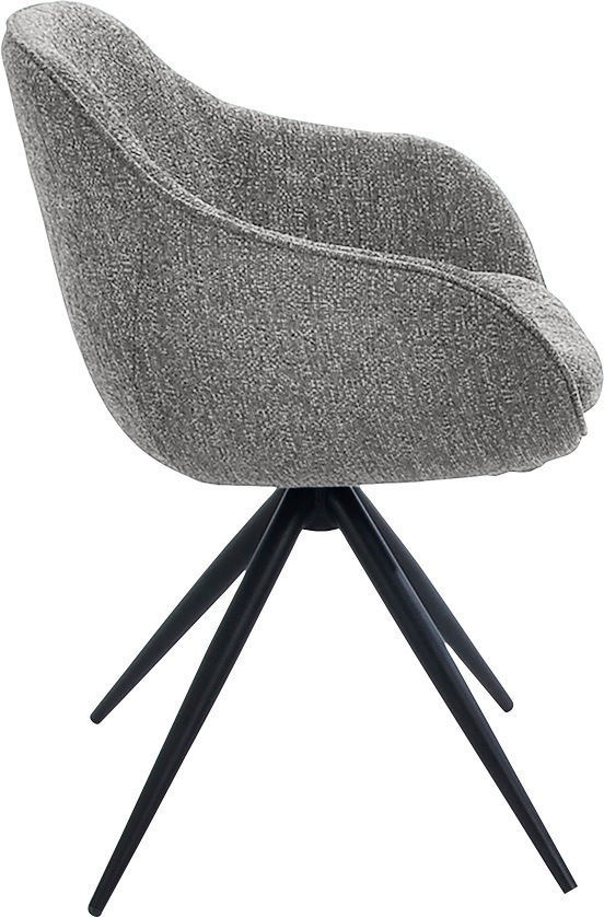 K+W Komfort & Wohnen Drehstuhl »ZOOM« () 4-Fuß Drehstuhl mit Gestell aus Metall schwarz Struktur