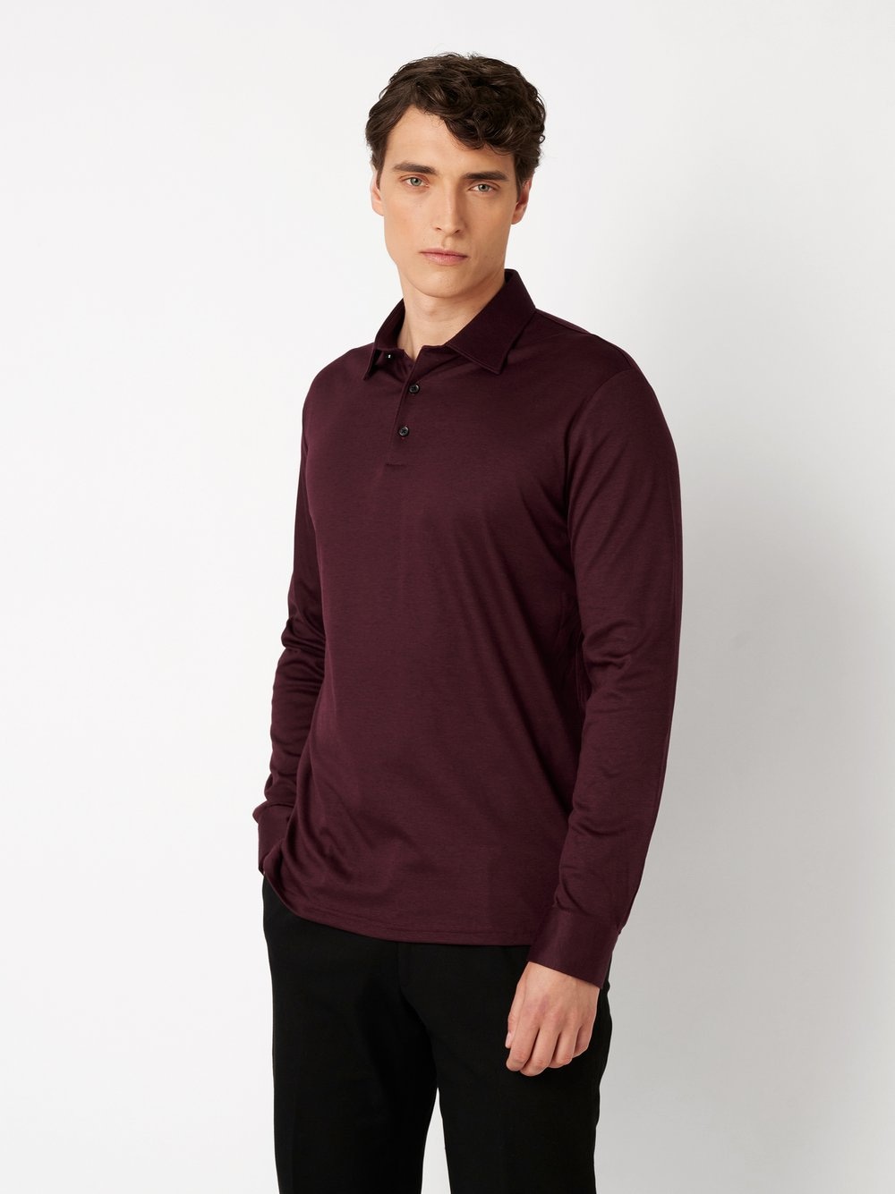 DESOTO Langarm-Poloshirt "Jerseypolo Essential Kent langarm" Flexibler Stretch