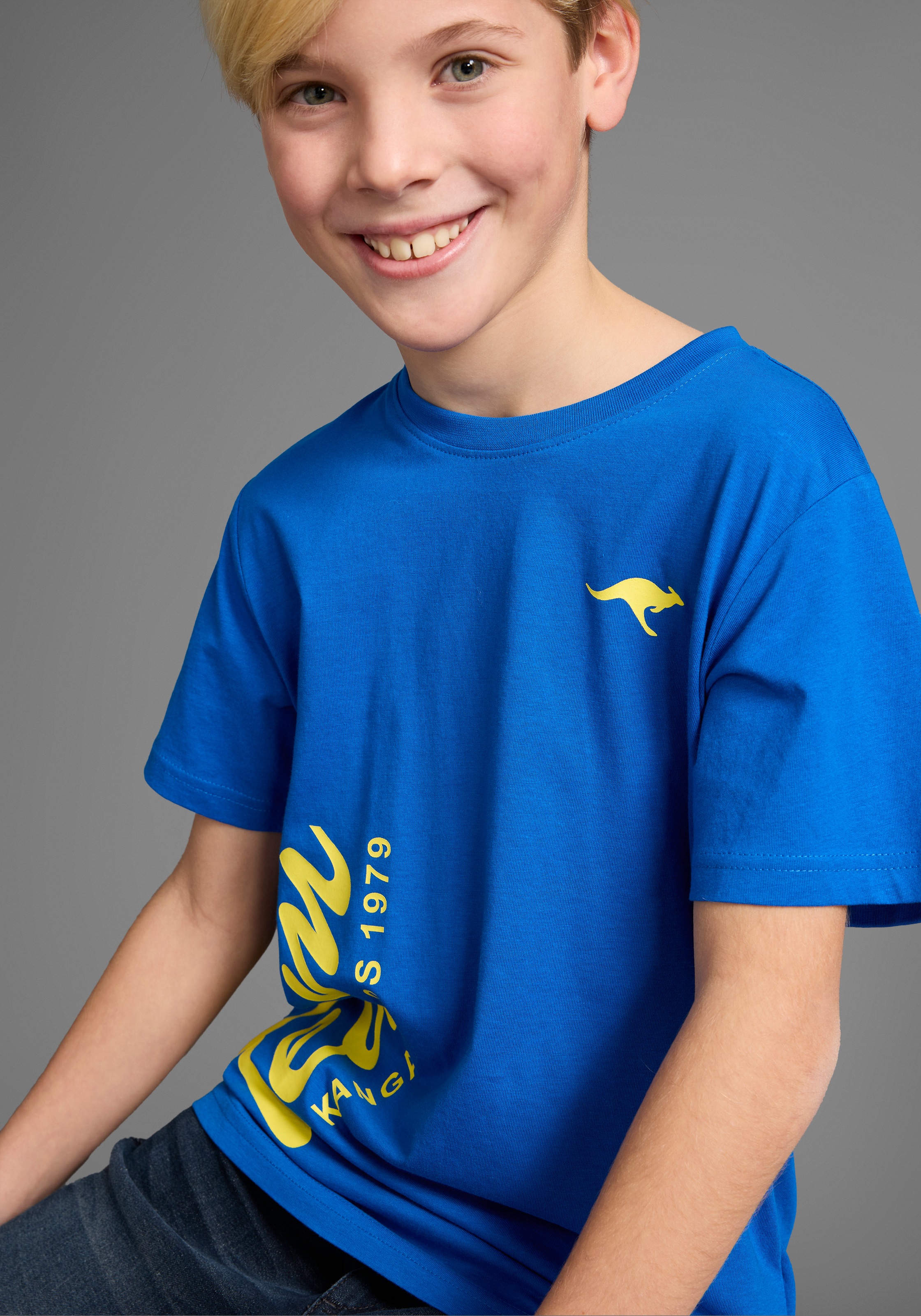 Thumbnail - KangaROOS T-Shirt "TEAM-Print", mit Logo-Print für Jungen