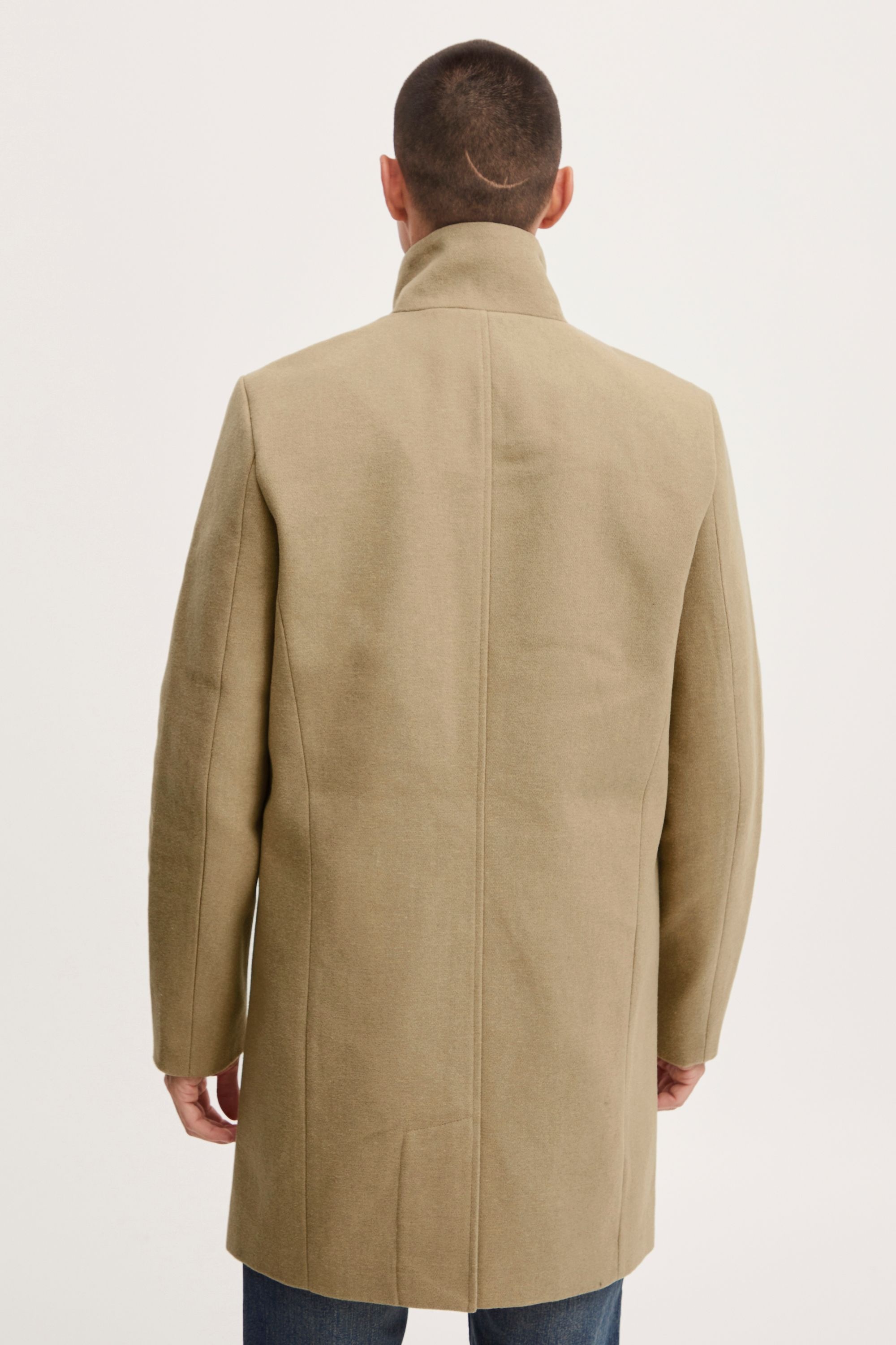 Solid SDJampa Men's Wool Coat Beige XL 3