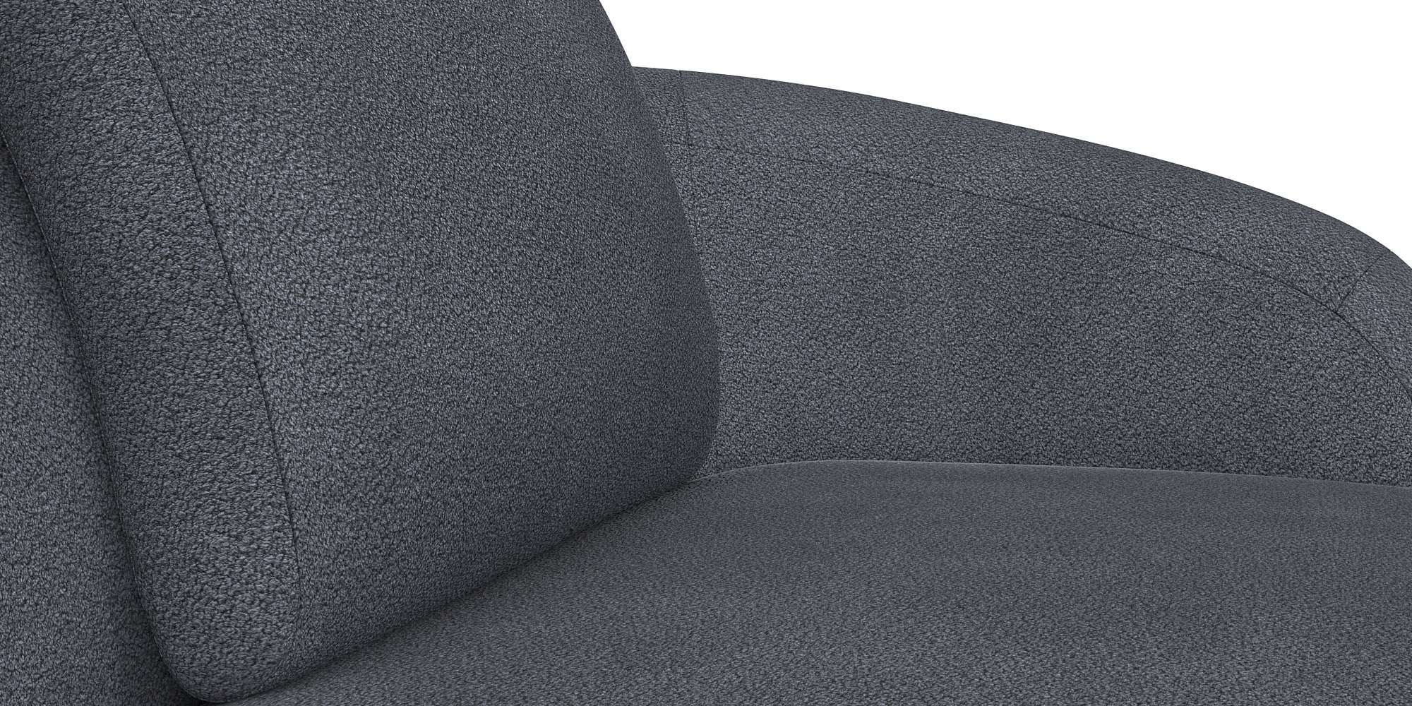 FLEXLUX Wohnlandschaft »Torino, rund, L-Form, Sofa-Ecke mit Recamiere, Longchair-Sofa«, Modernes, organisches Sofa-Design, Kaltschaum, Wellenunterfederung