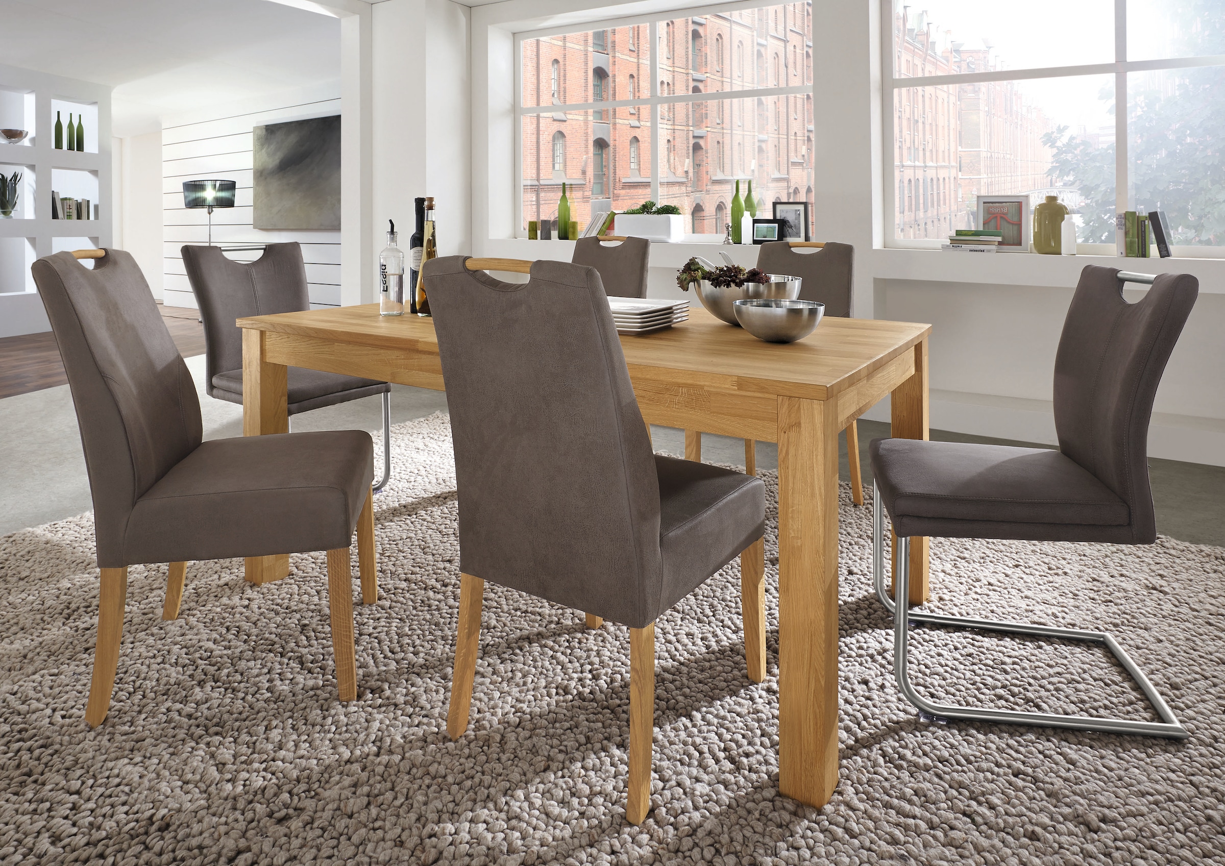 NIEHOFF SITZMÖBEL Esszimmerstuhl »Top Chairs«, Microfaser, Griff im Rücken, 2er-Set, in 6 Farben