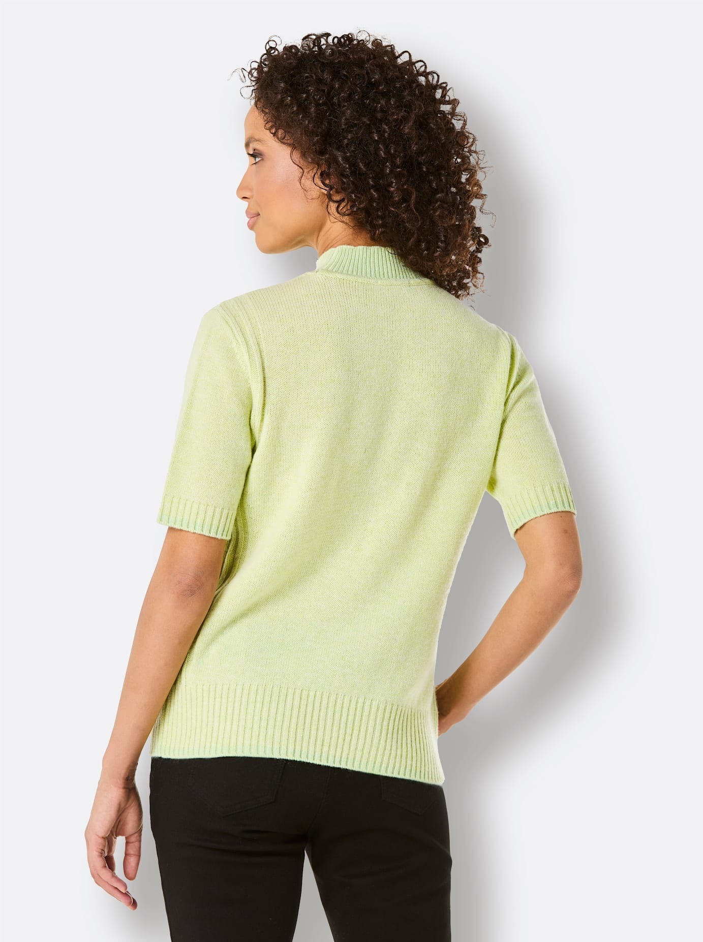 CREATION L PREMIUM Kurzarmpullover "Merino-Kaschmir-Pullover" günstig online kaufen