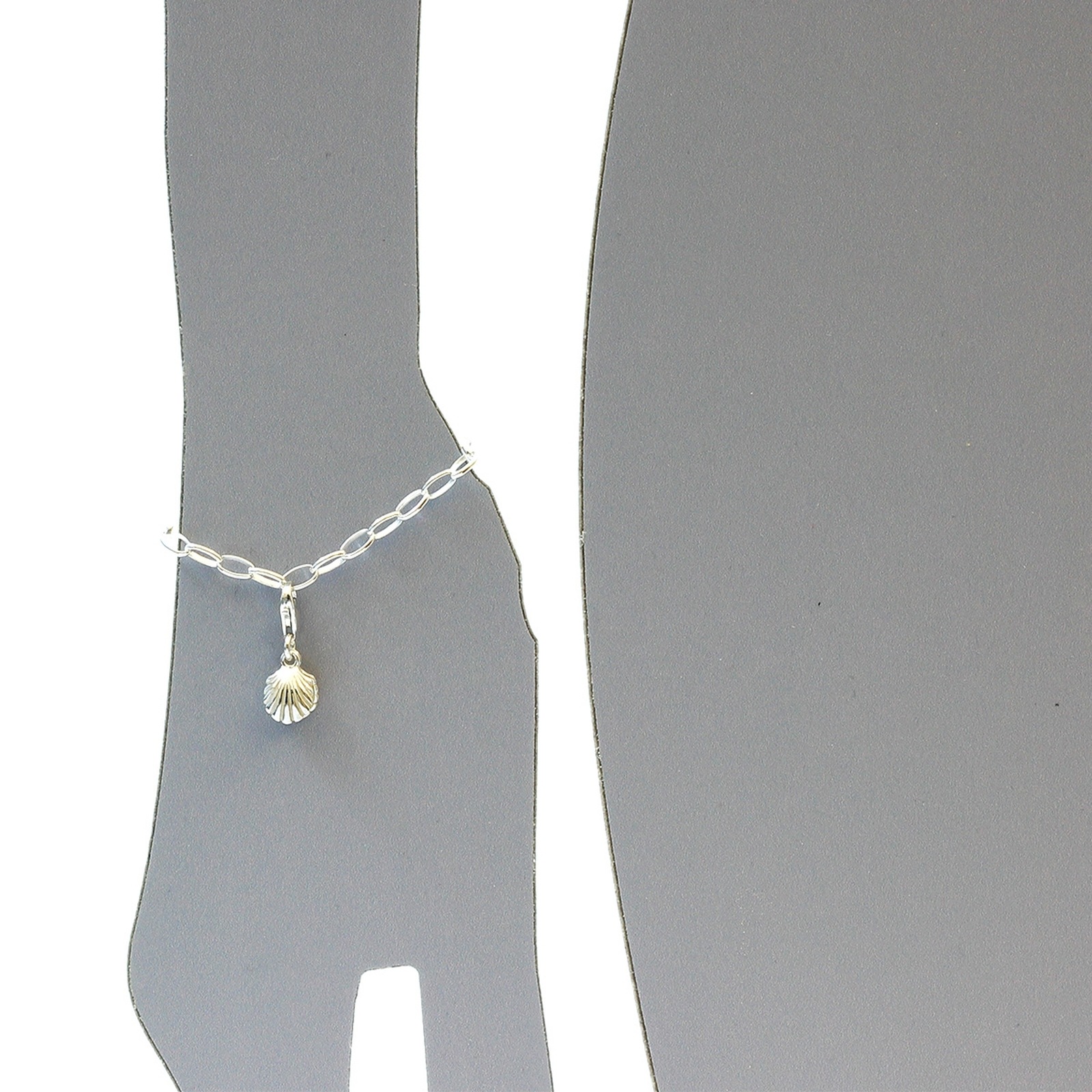 Kettenanhänger OSTSEE-SCHMUCK "Ostsee-Schmuck Charm-Einhänger Muschel Charm-Einhänger Muschel", weiß, Schmuckanhänger, Damen, 20 x 8mm, Silber 925 (Sterlingsilber), 1,3 g, Kettenanhänger 2