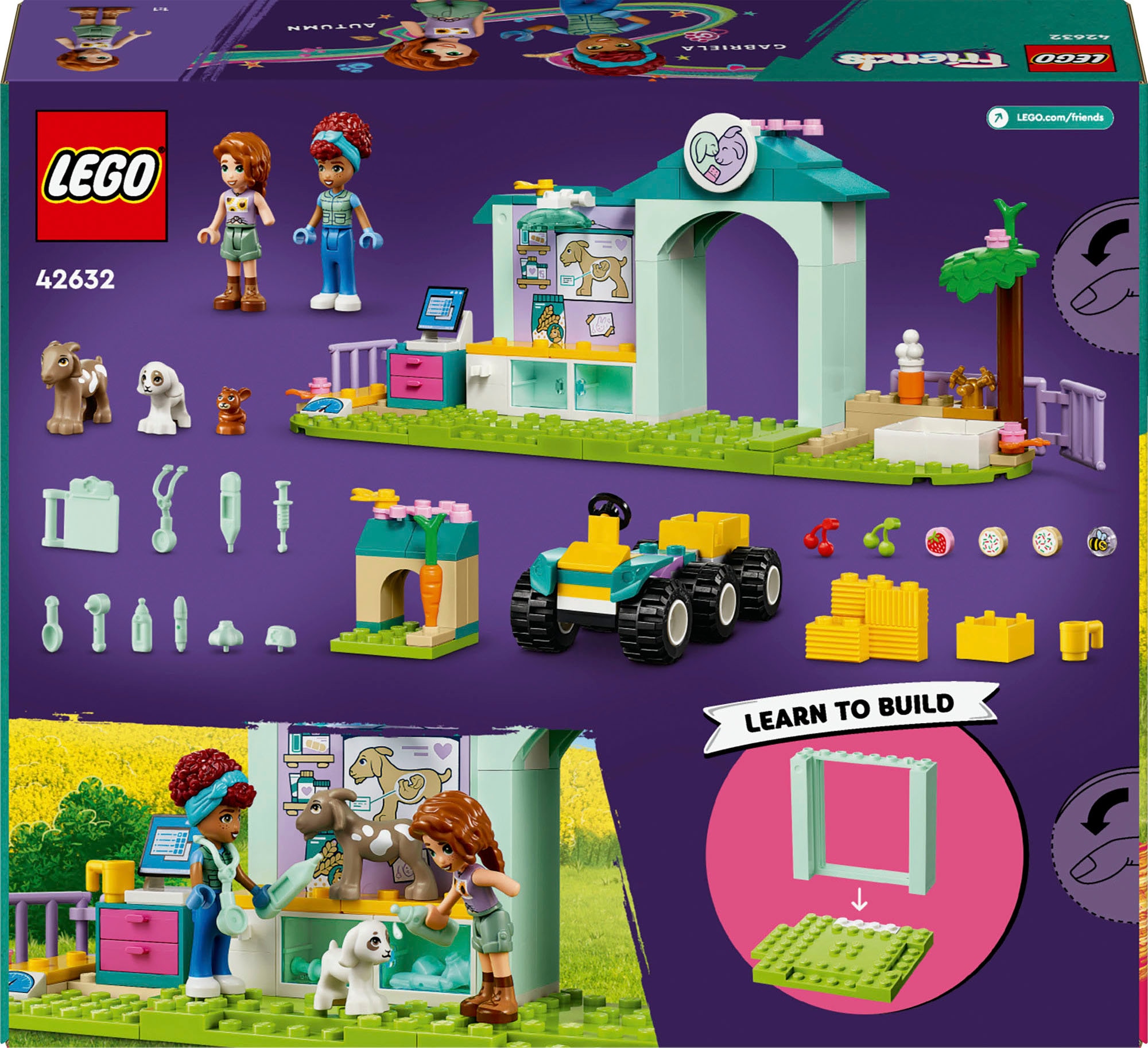 LEGO® Konstruktionsspielsteine »Farmtierklinik (42632), LEGO Friends«, (161 St.), Made in Europe