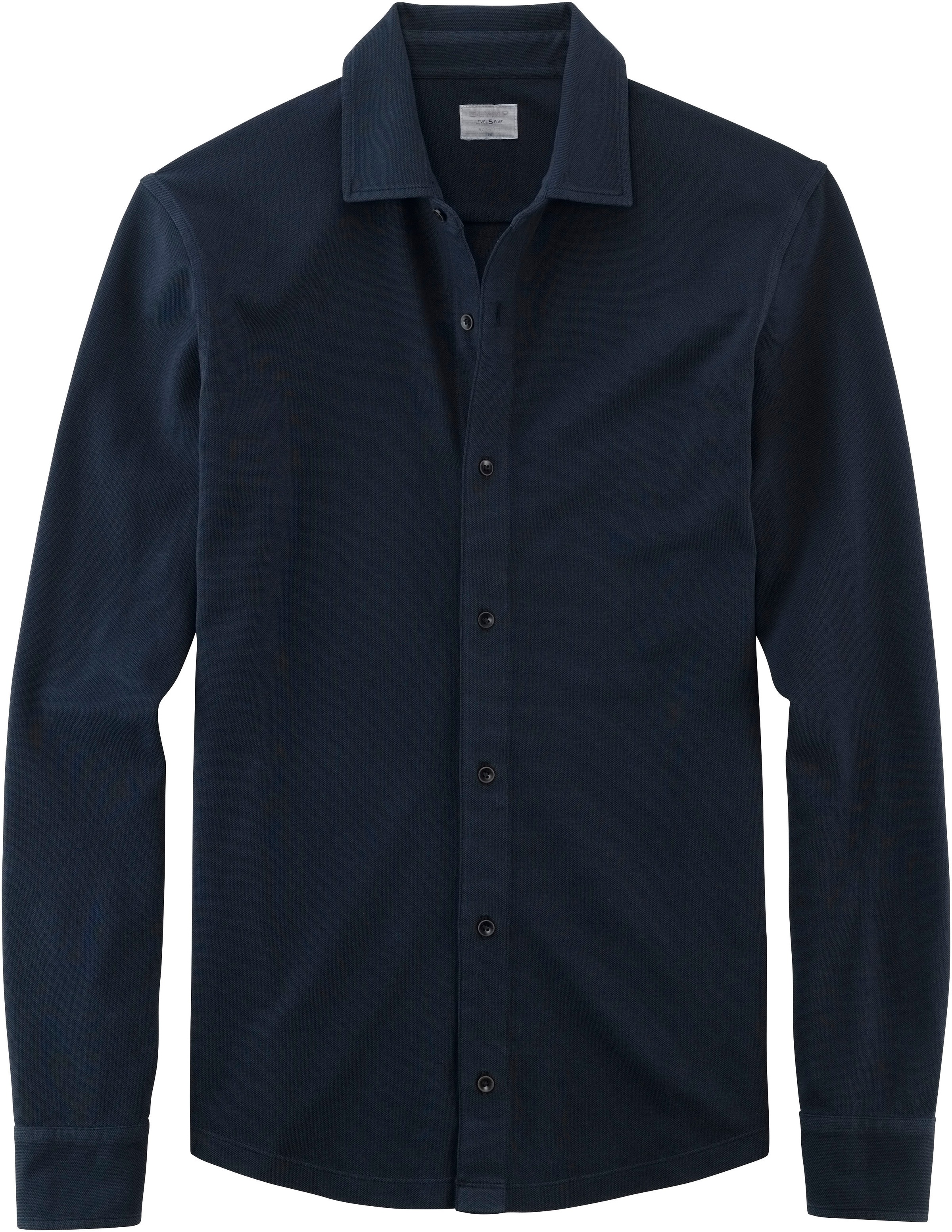 olymp -  Langarm-Poloshirt, (1 tlg.), Garment dyed