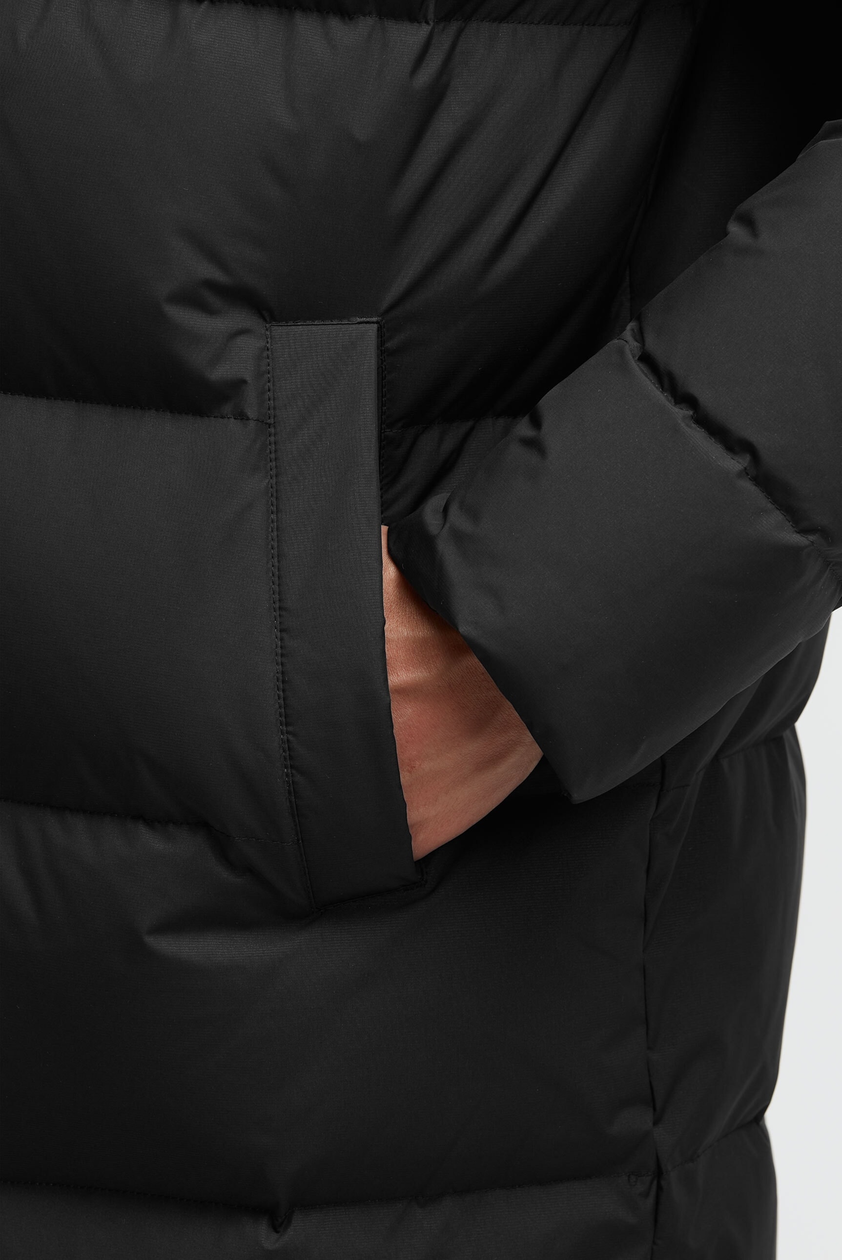 CMPD Langjacke mit Kapuze mit hochgeschnittener Kapuze