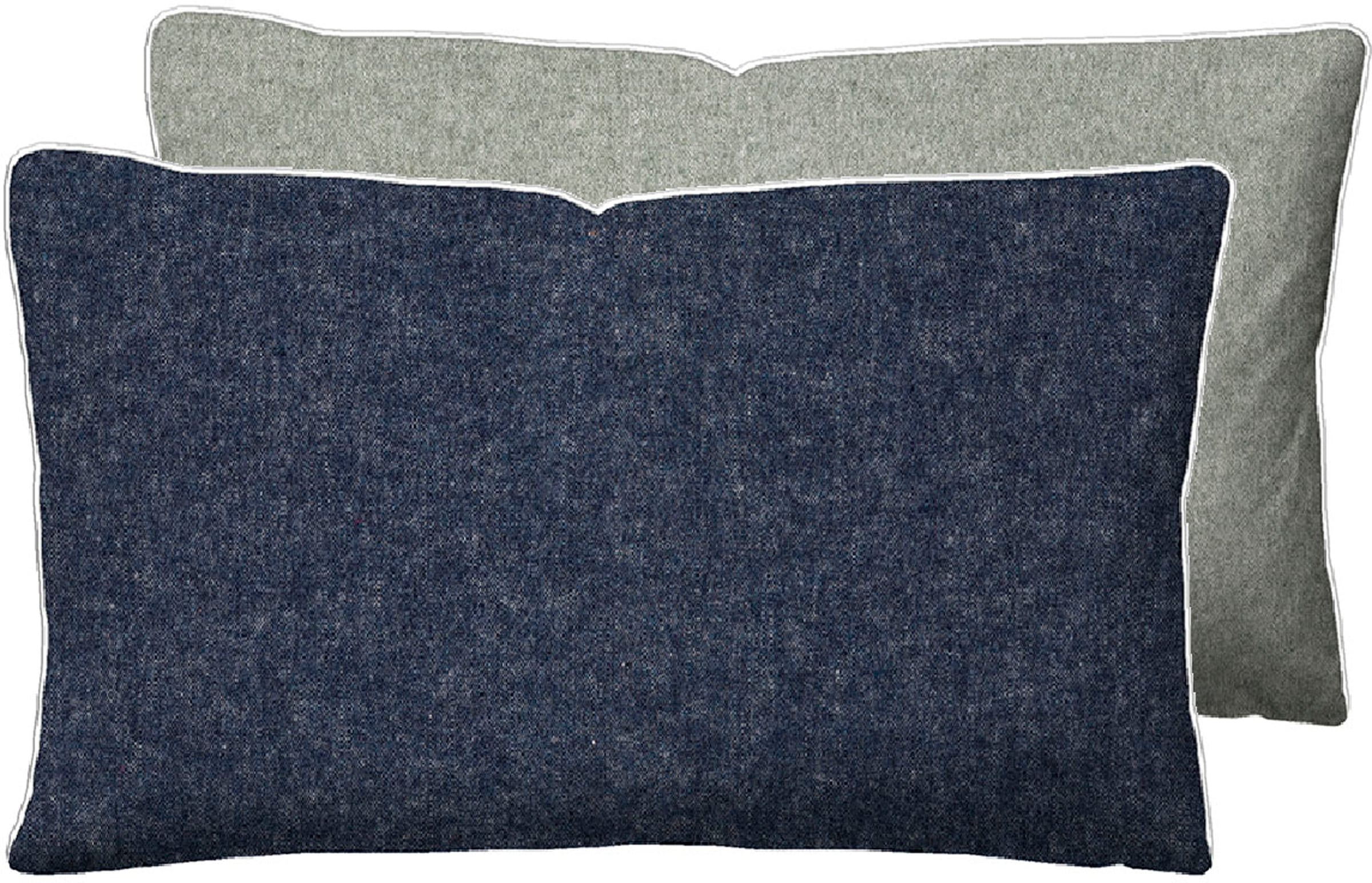 Biberna Kissenbezug "Hermal Flanell mit Reißverschluss, Melange-Optik, Wend günstig online kaufen