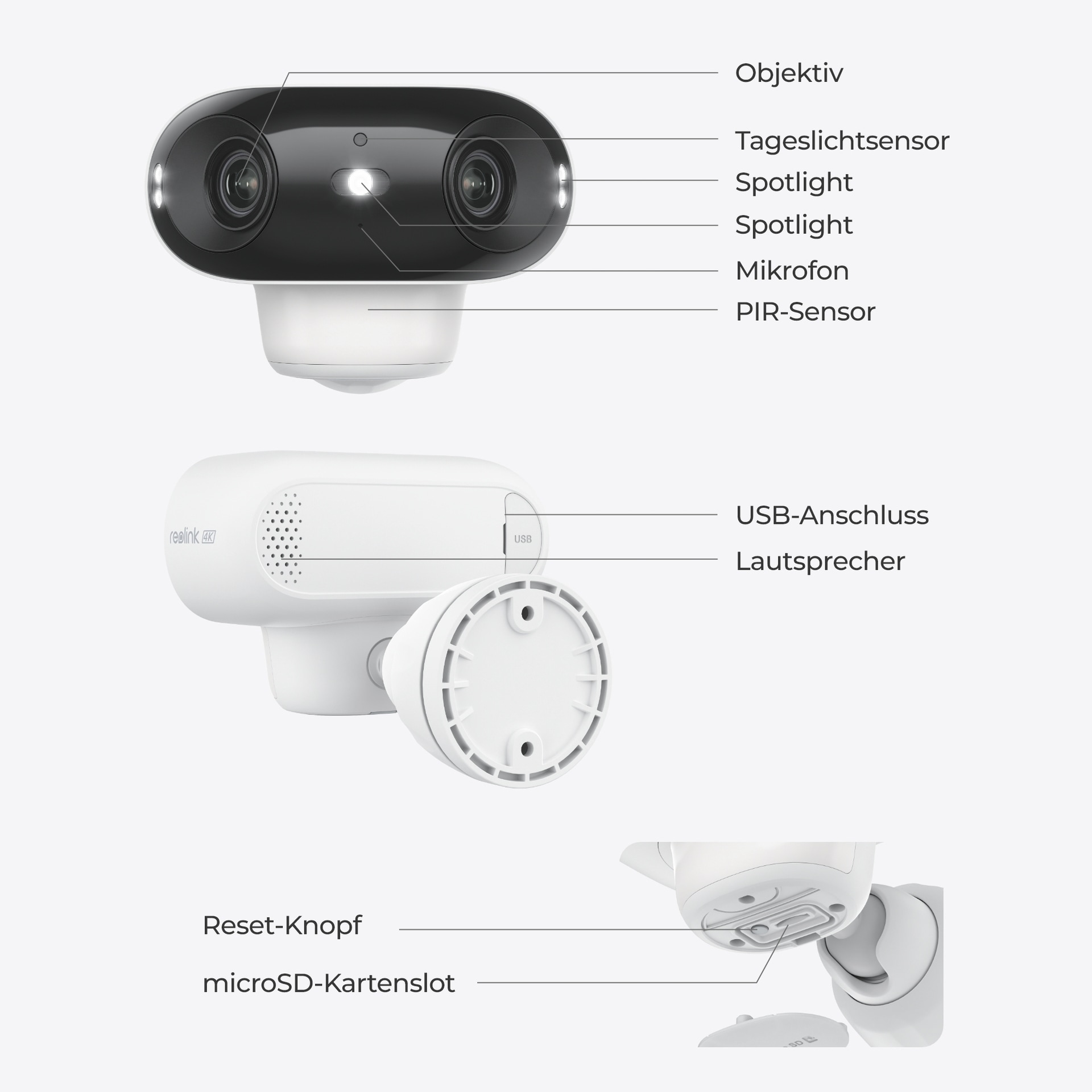 Reolink Überwachungskamera »Argus Series B740X Battery-WiFi«, Außenbereich