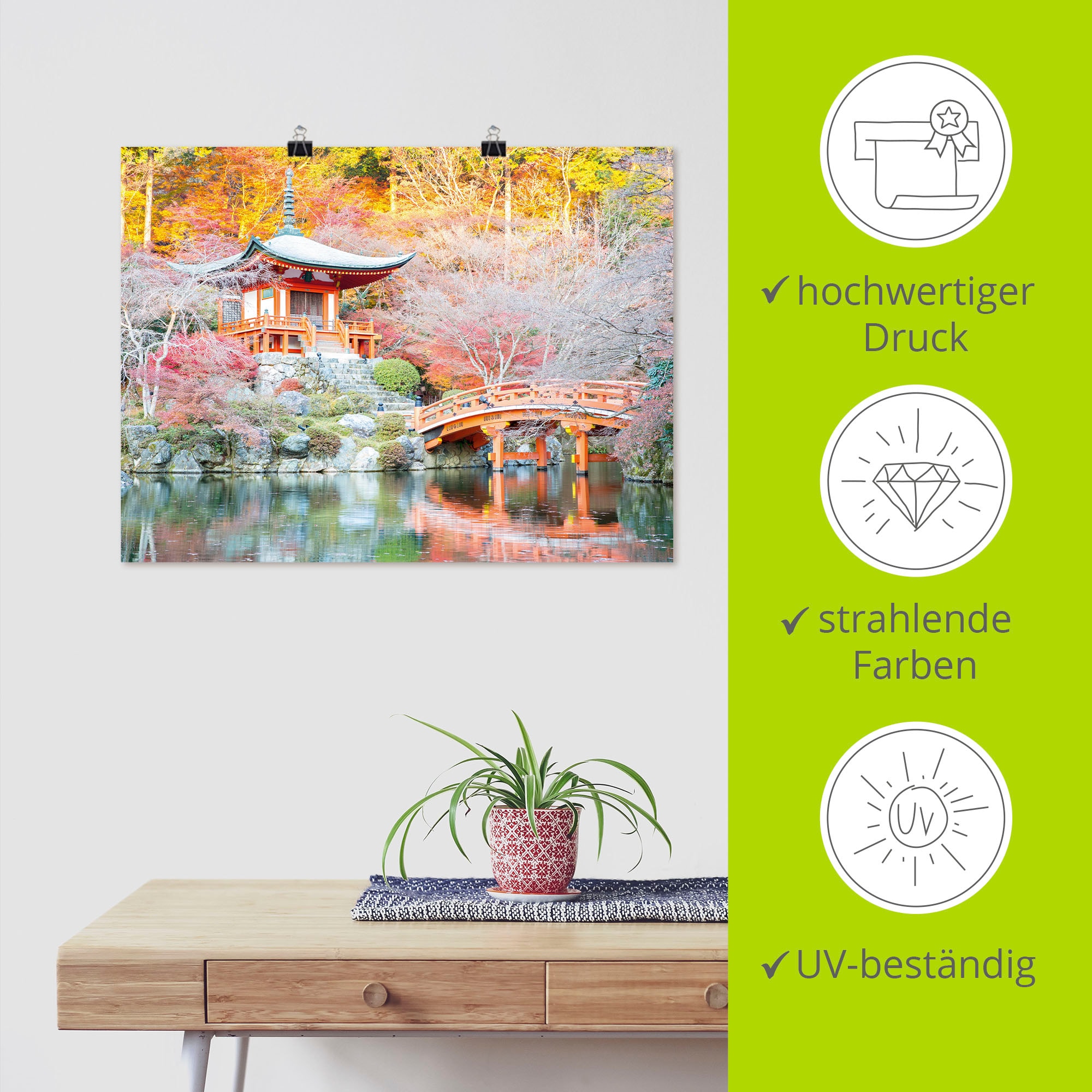 Artland Poster »Shingo Buddhistischer Tempel« Gebäude 1 Stk. tlg. ohne Rahmen