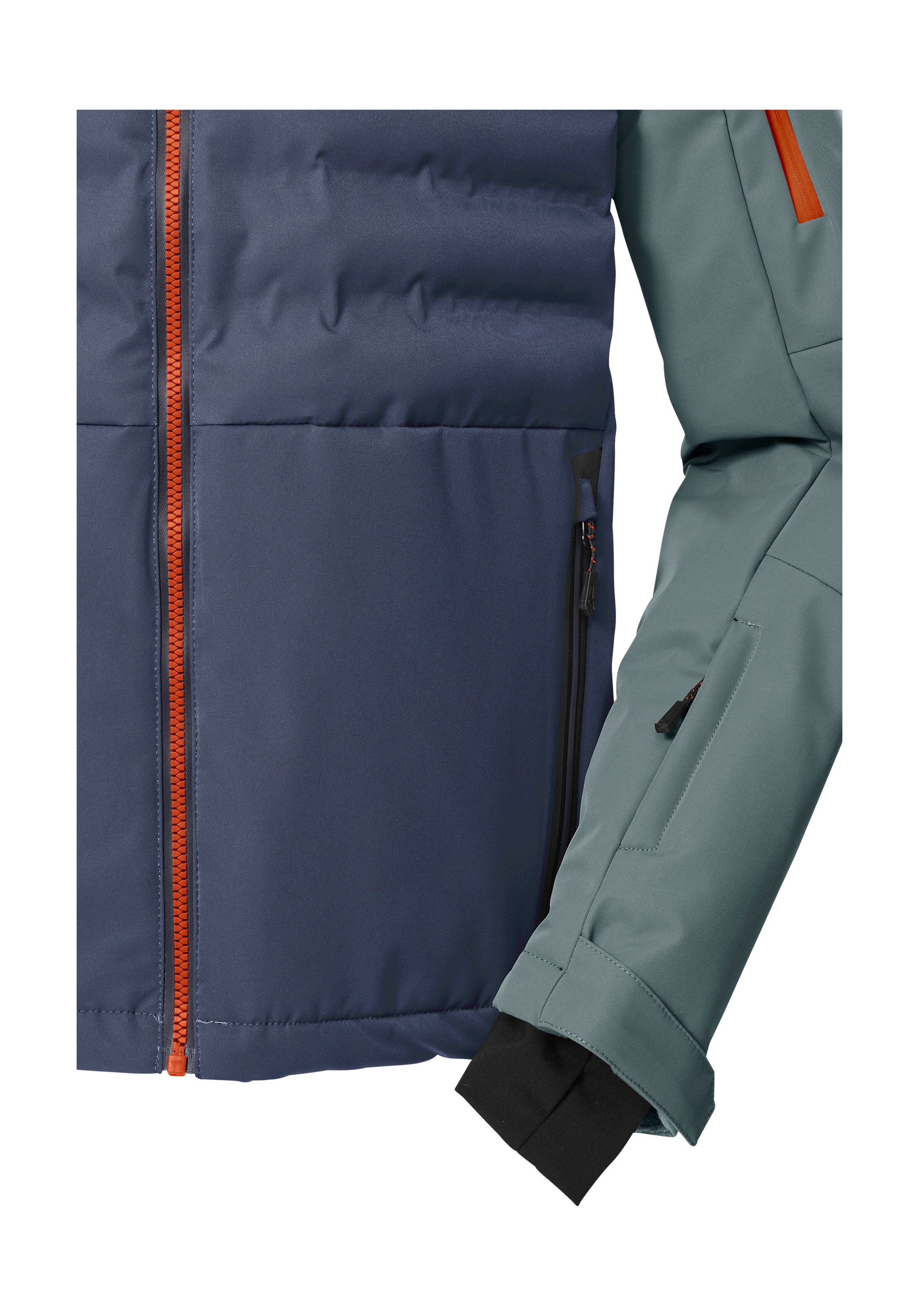 Killtec Skijacke »KSW 72 MN SKI JCKT«, Moderne Hybridoptik, winddicht, wasserabweisend, atmungsaktiv
