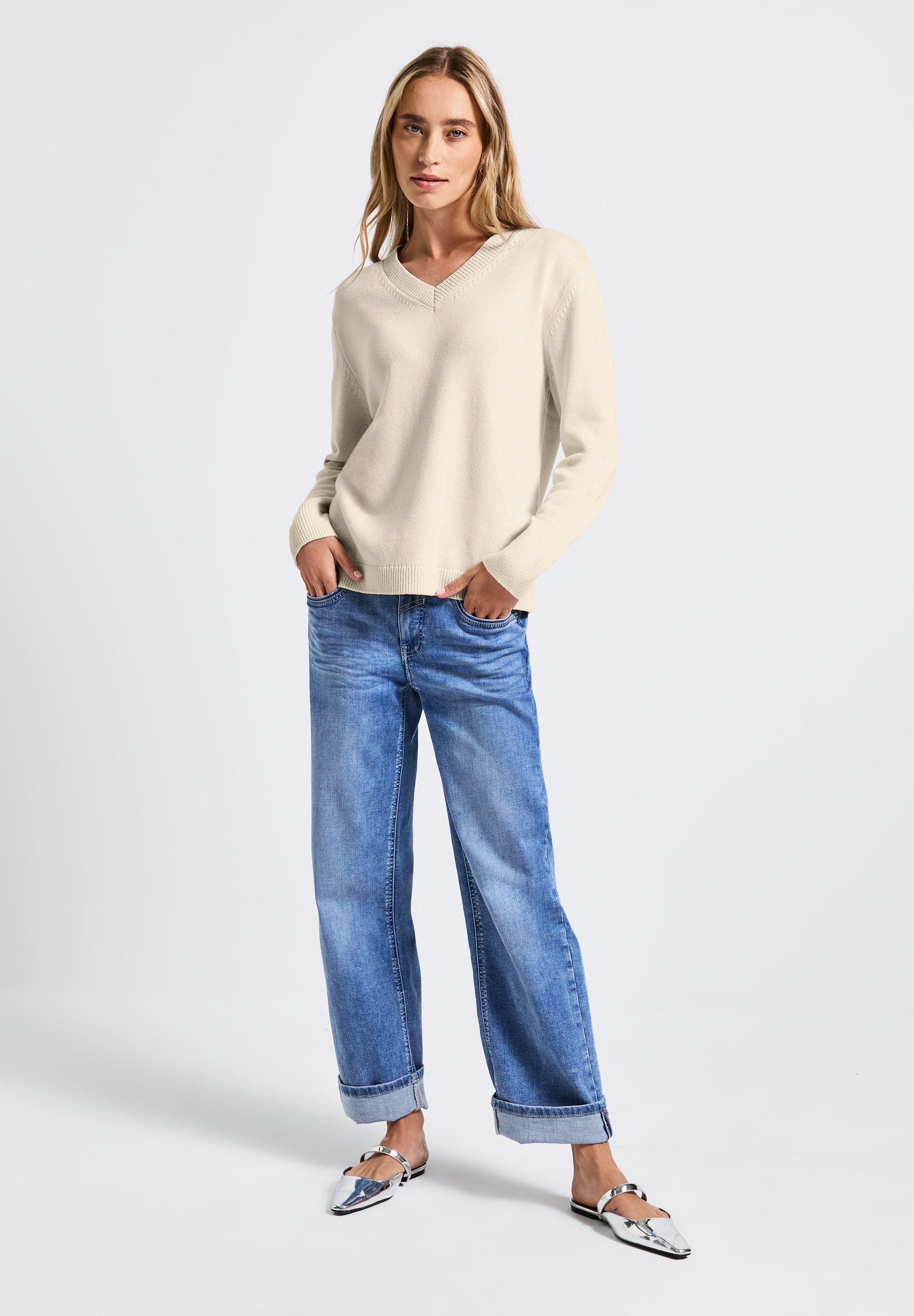 STREET ONE Strickpullover, im soften Baumwoll-Mix