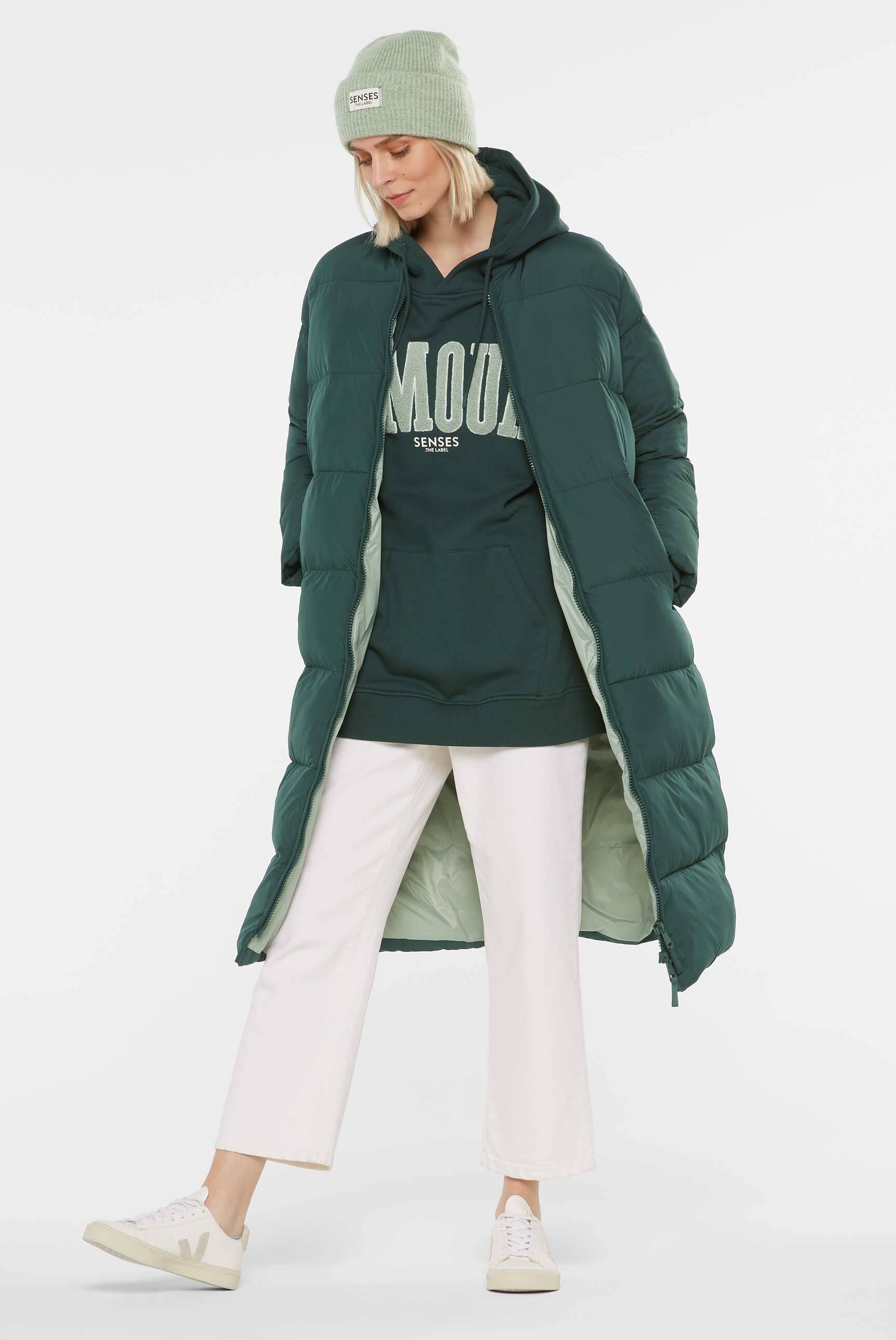 SENSES.THE LABEL Langjacke ohne Kapuze mit Zwei-Wege-Reißverschluss