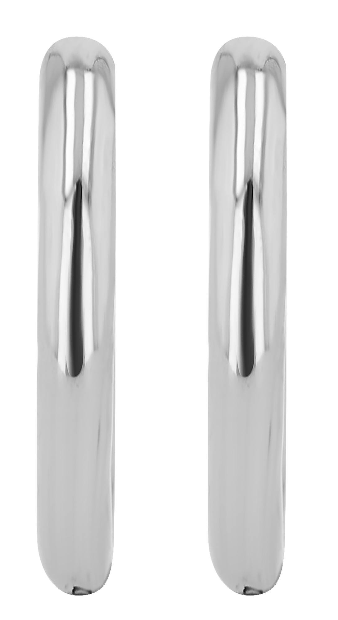 Klappcreolen ADELIA´S "Unisex Ohrringe – Klappcreole aus Titan", Damen, Gr. Unisex, Titan, silber, Ohrringe Klappcreolen, Ein Geschenk, das Freude macht 2