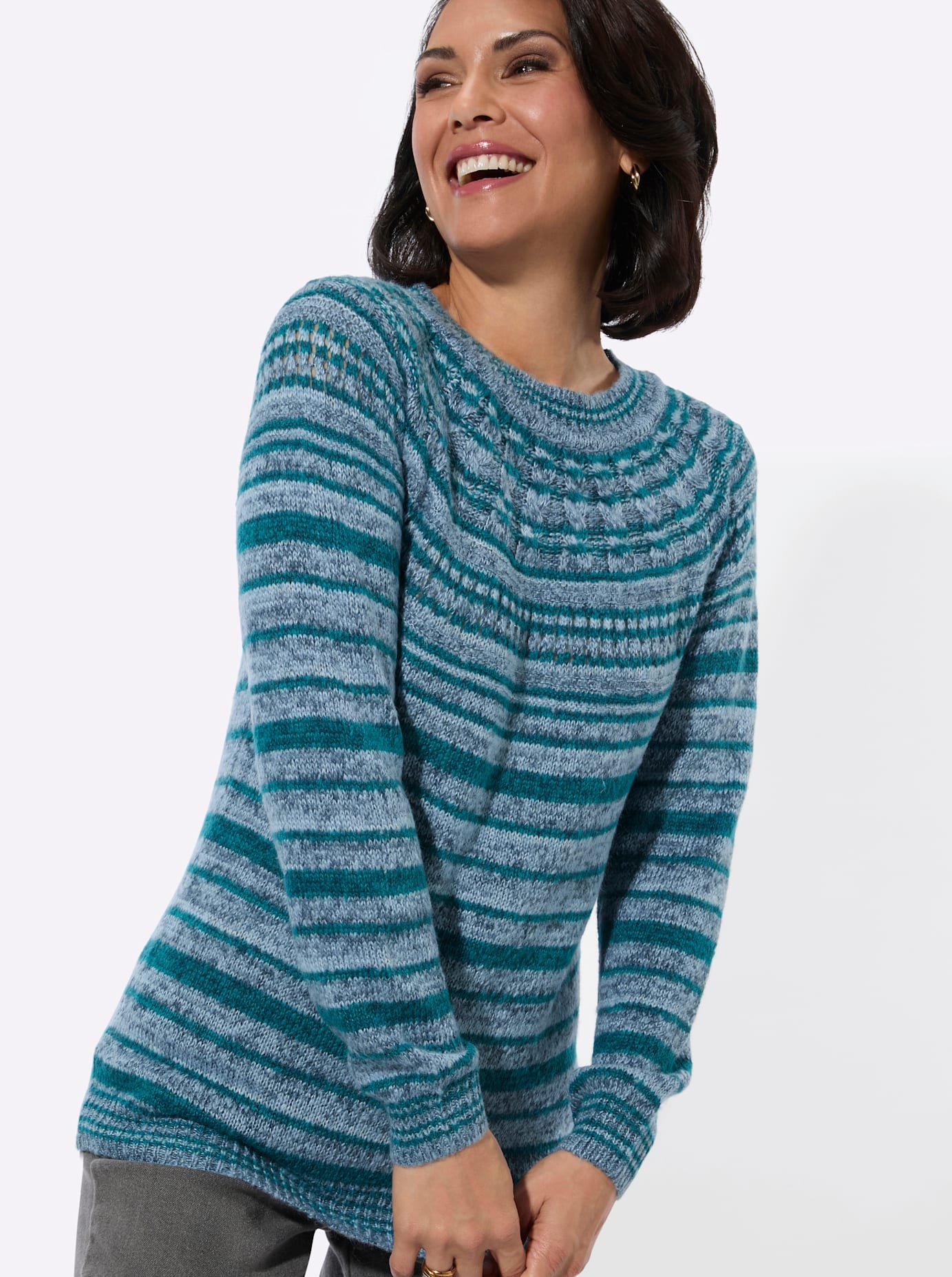 Casual Looks Rundhalspullover »Rundhals-Pullover«