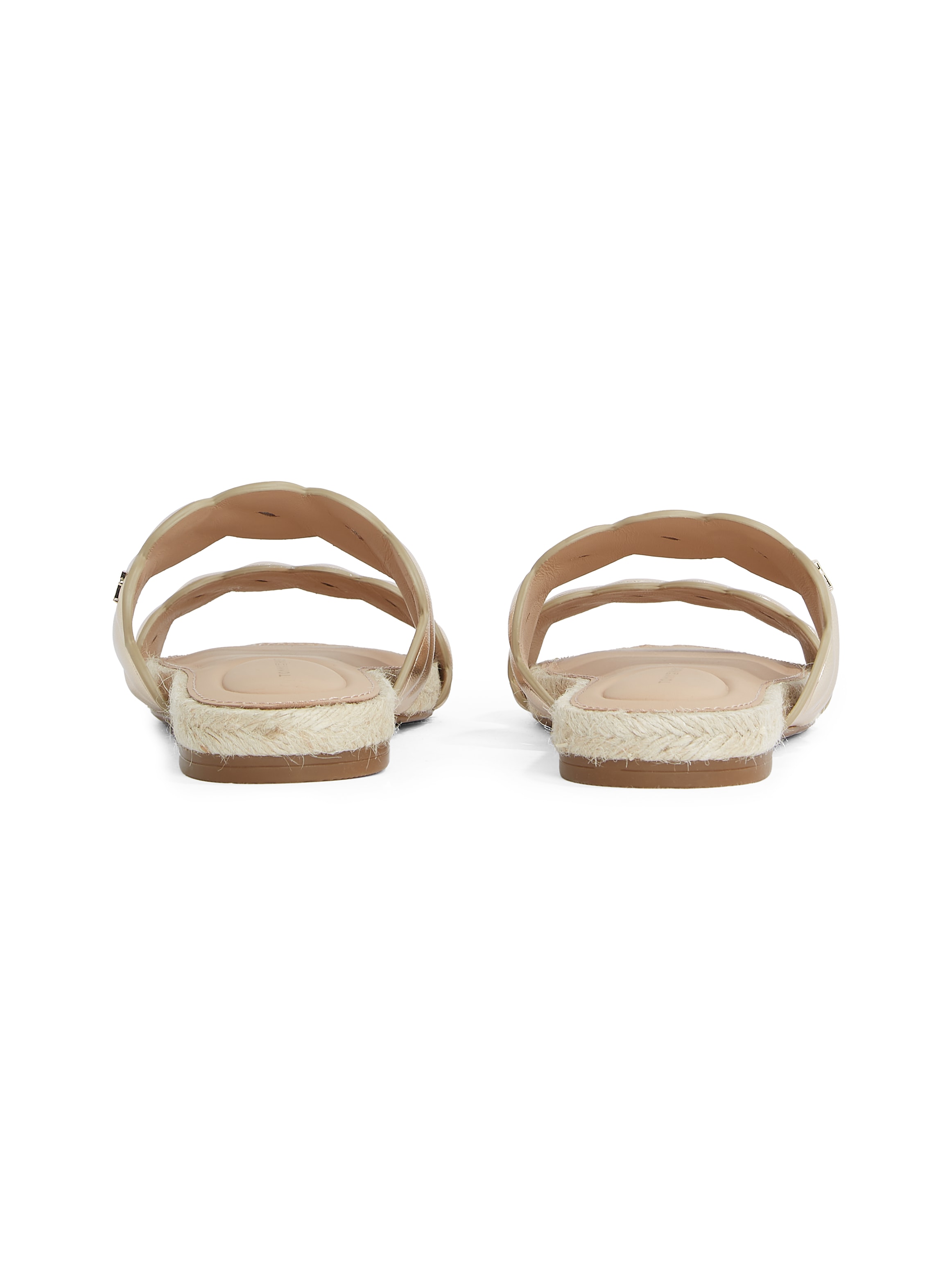 Tommy Hilfiger Pantolette »METALLIC ROPE ESPADRILLE MULE«, Plateau, Sommerschuh, Flats, Bequemschuh mit geschungener Bandage